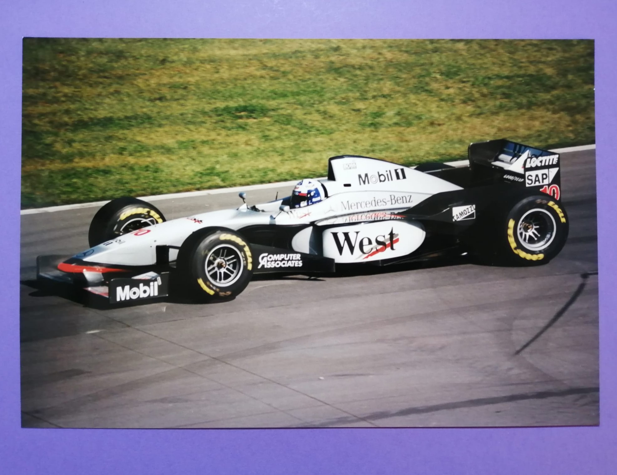 altes Pressefoto 20x30cm, David Coulthard, McLaren Mercedes, Formel 1 Grand Prix Österreich A1-Ring 1997