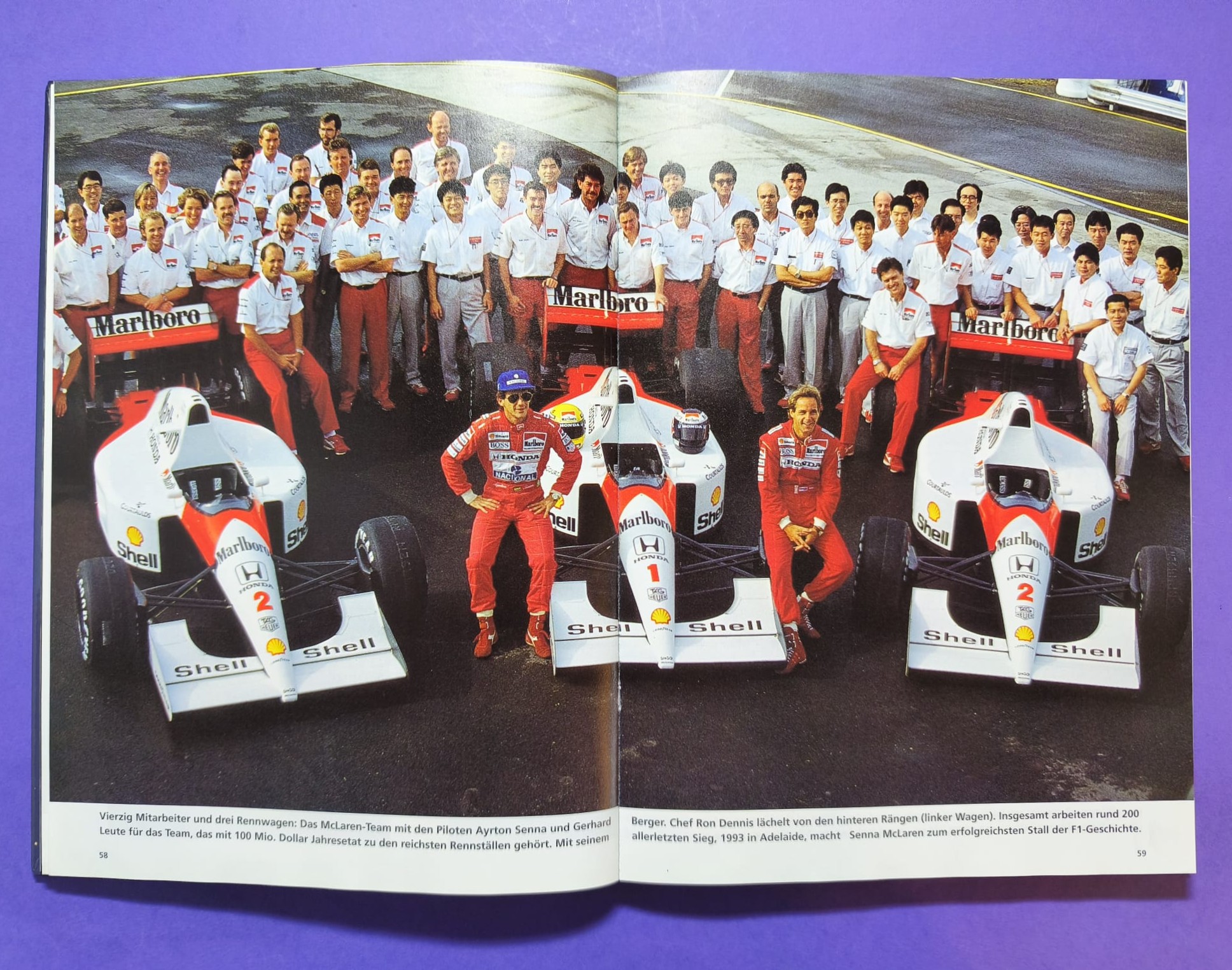 altes Buch, Ayrton Senna, Leben am Limit, Formel 1 Grand Prix Weltmeister 1988, 1990, 1991, McLaren Honda