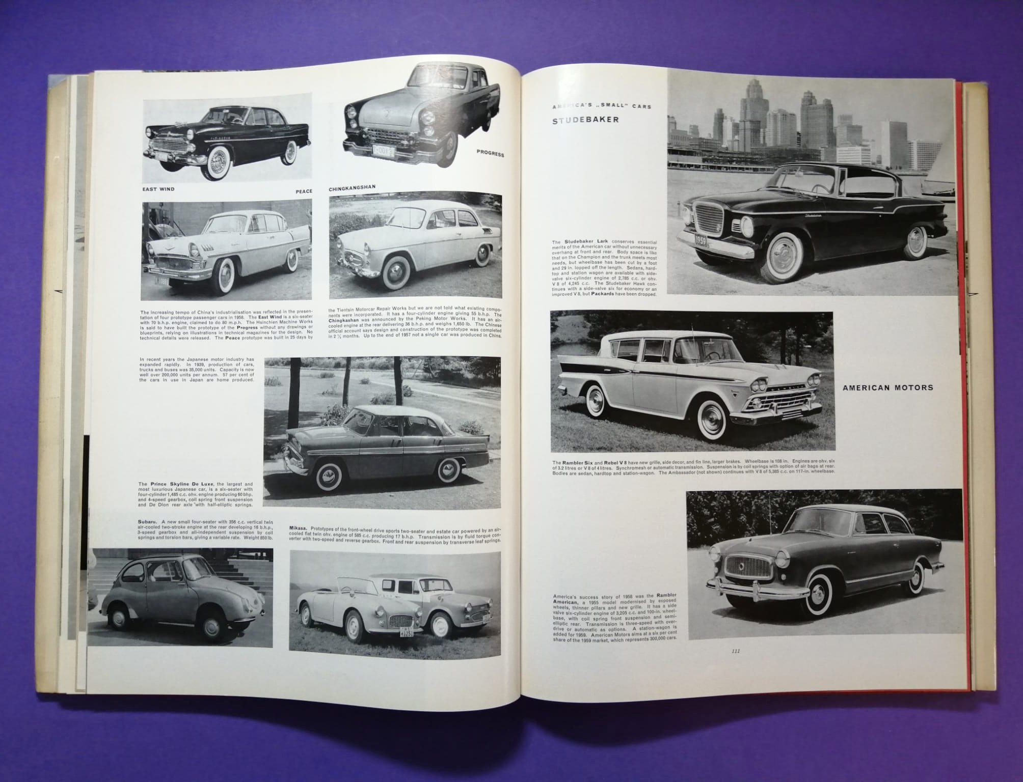 RARITÄT! sehr altes Buch, Automobile Year 1958-1959 Nr.6, Borgward, Porsche Spider,.. Formel 1, LeMans, Targa Florio,.. Brooks, Hailwood, Surtess,.. Aston Martin DBR1/300,.. ENGLISCH!