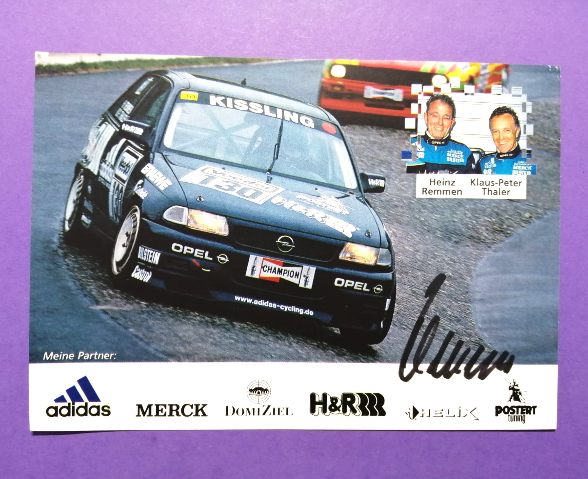 Original Autogramm, Heinz Remmen, Kissling Opel Astra F GSi 16V, Langstrecke 90er Jahre, Nürburgring, Karte 11x15cm