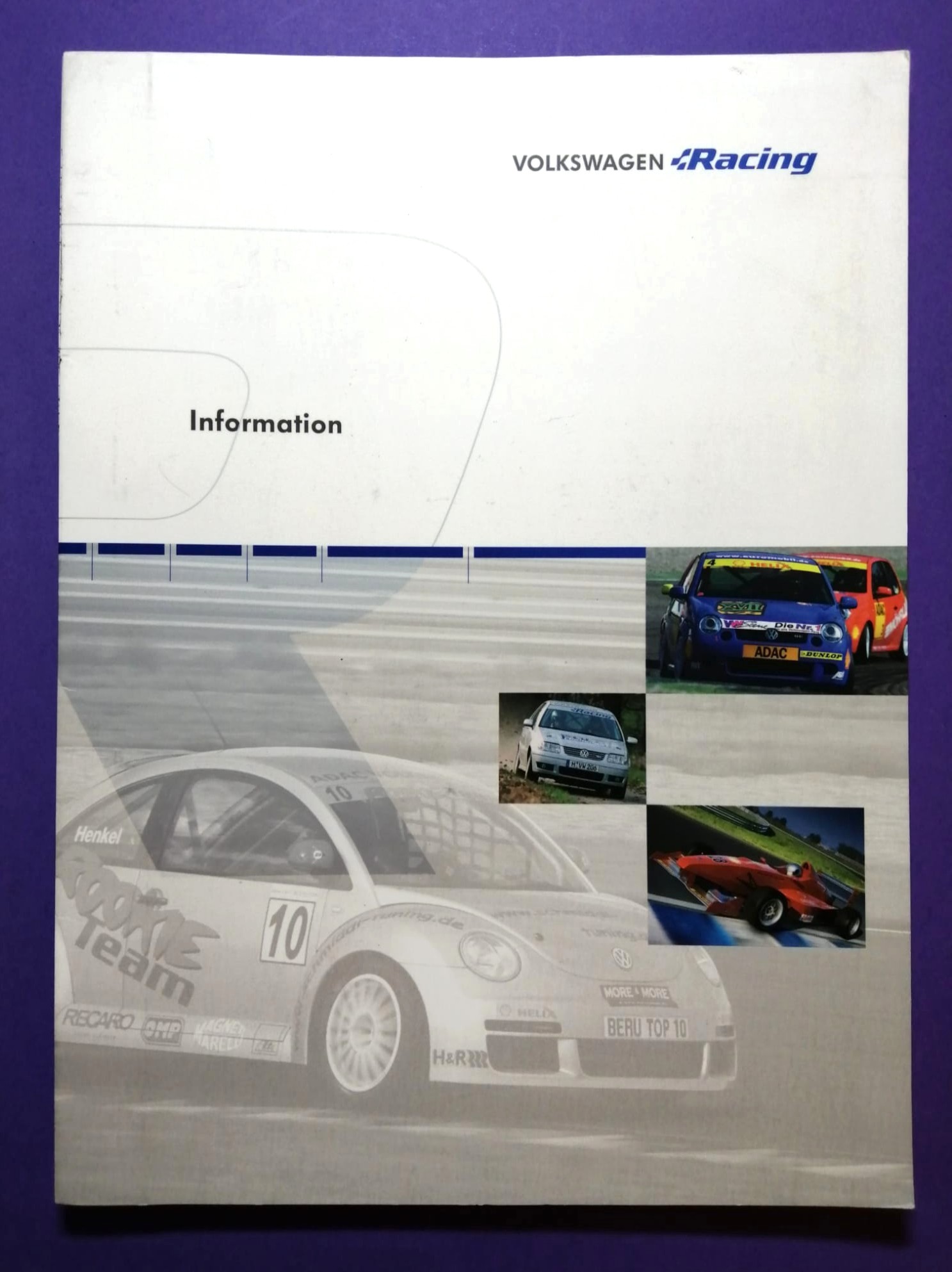 alte Pressemappe, Volkswagen Racing, Polo Super 1600 Rallye 2002, Kleinschmidt, Depping, Pons, Gottschalk Englisch!  