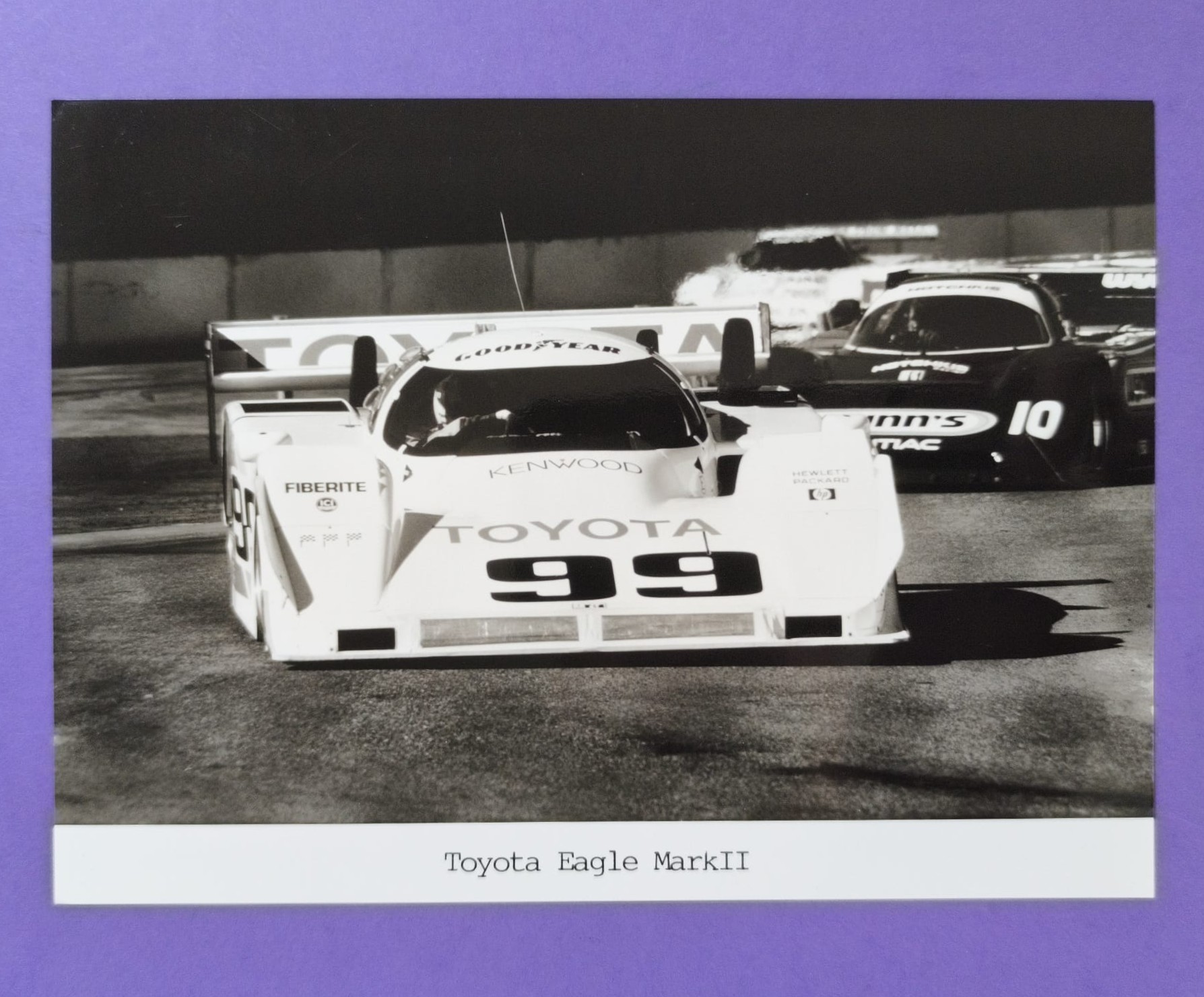 altes Pressefoto, Toyota Eagle HF89 Mark2, Team Dan Gurney, IMSA Serie USA 1989 bis 1991, 12x17cm