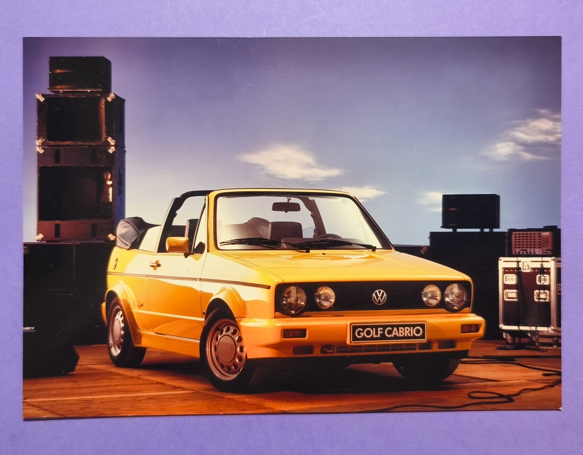 3 Stück alte Presse Werksfotos, VW Golf 1 Cabrio, 1979 bis 1993