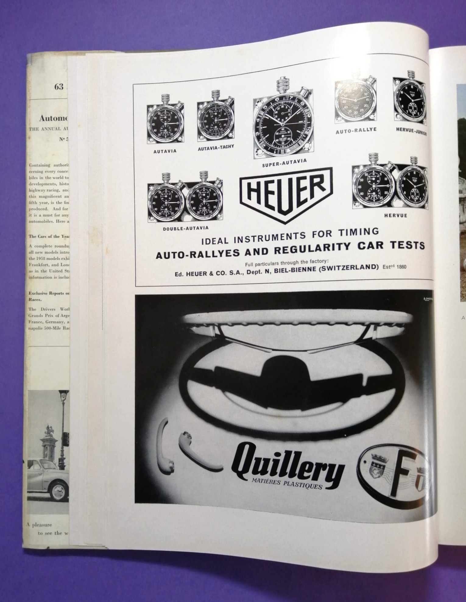 RARITÄT! sehr altes Buch, Automobile Year 1958 Edition Nr.5, Rennsaison 1957, Borgward, Porsche 356, Maserati 450S,.. Formel 1, LeMans, Mille Miglia, Gaisberg,.. Vanwall, Jaguar F-Type,.. ENGLISCH!