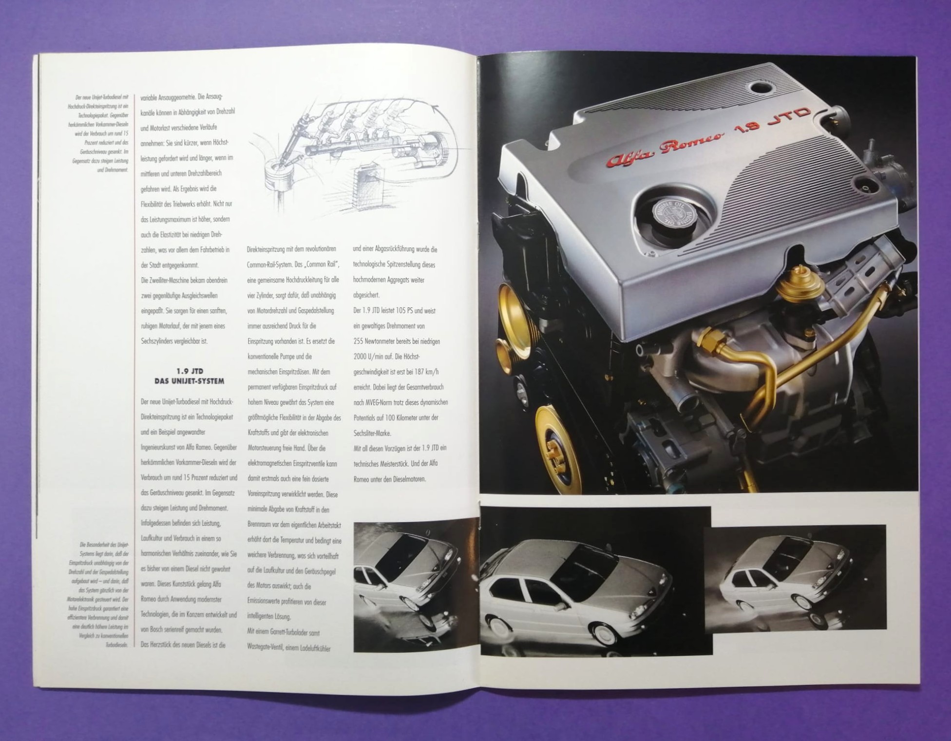 altes Original Autoprospekt, Alfa-Romeo 146,... aus dem Jahr 1999