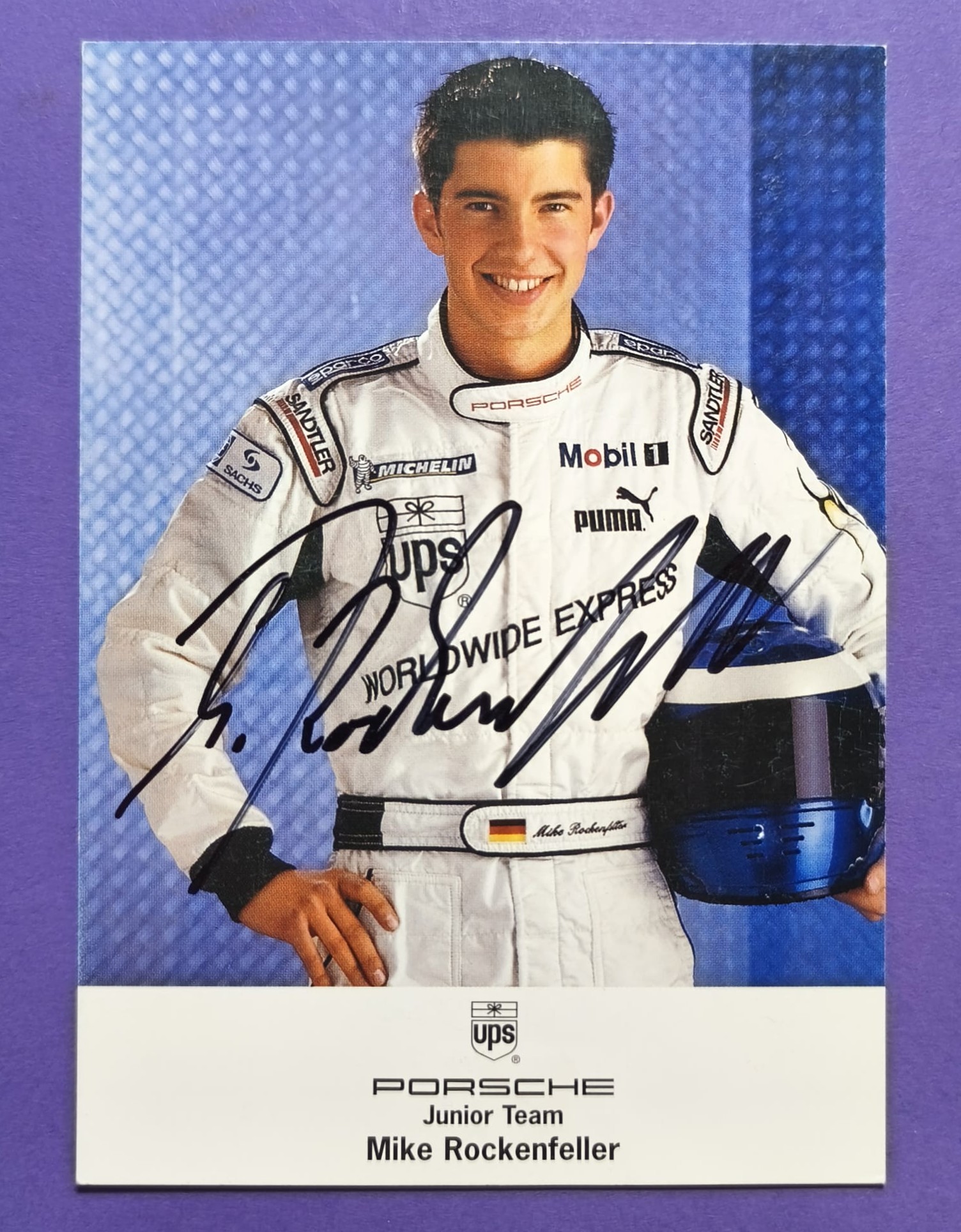 Original Autogramm, Mike Rockenfeller, Porsche 911 Supercup 2002, Junior Team, alte Karte 11x15cm