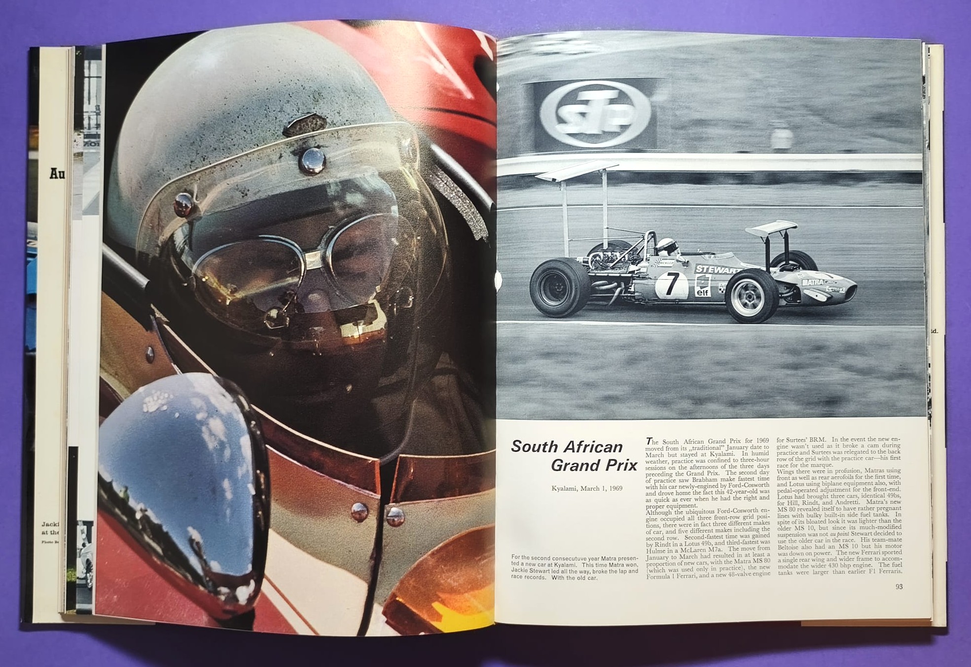 altes Buch, Automobile Year 1969-1970, Ford Capri, Opel Manta,.. Formel 1, LeMans, Rallye, Indy Car,.. Jochen Rindt, Hill, Ickx, Siffert, Stewart,.. Lotus, Ferrari, Porsche 917, Matra,.. ENGLISCH!