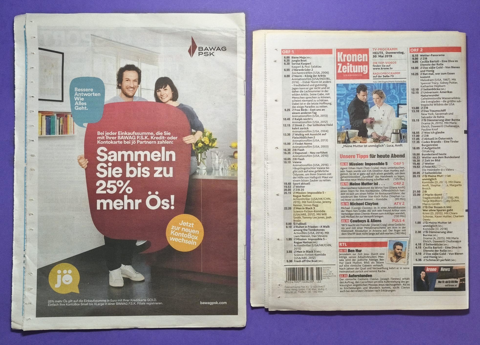 2 Stück Tageszeitungen, Krone, Österreich, Tod Niki Lauda, Formel 1 Grand Prix Weltmeister, 22. + 30. Mai 2019