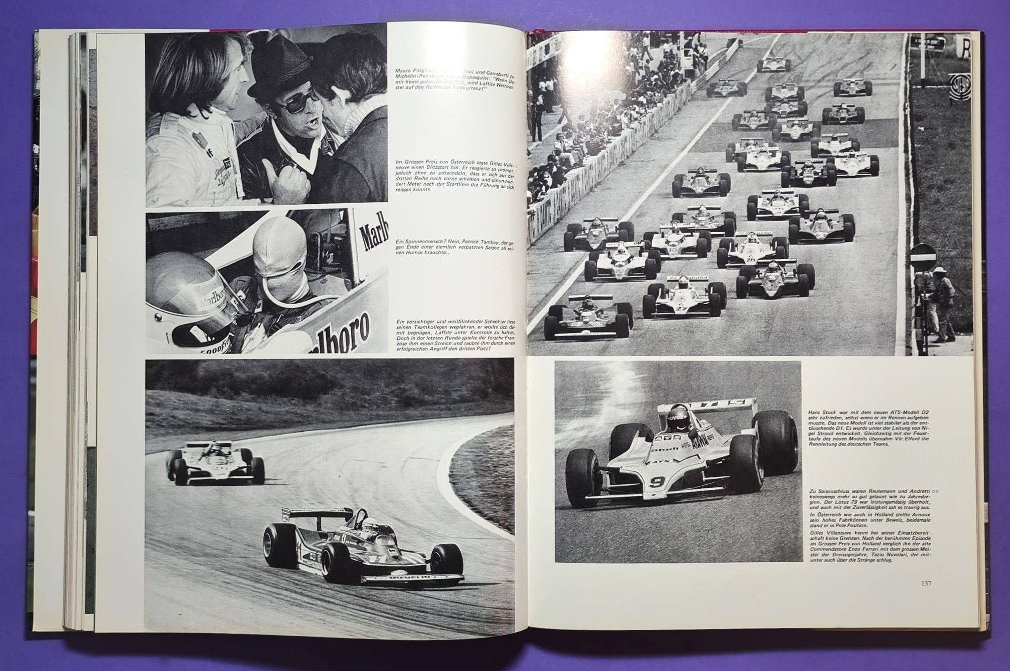 altes Buch, Auto Jahr 1979-1980, Nr. 27, BMW M1 Procar, Lancia Beta, Mazda, Mercedes, Rallye, Fiat Abarth 131, Renault R5, Porsche,.. Formel 1, 2, 3, LeMans, USA,.. Scheckter, Villeneuve, Lauda,.. Ferrari, Ligier, Lotus, Renault, Wolf,..