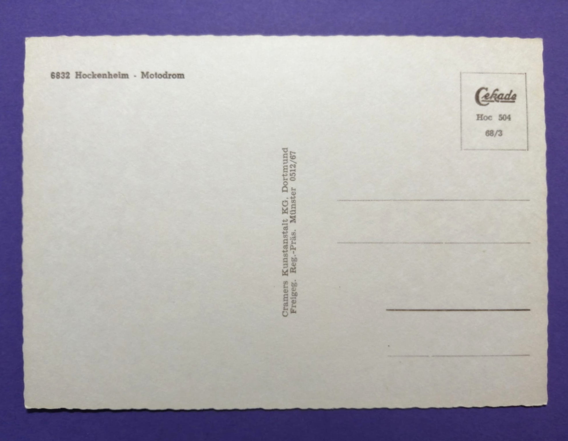 RARITÄT! alte Postkarte, Motodrom Hockenheimring, 70er Jahre, Formel 1 Grand Prix, 10x15cm