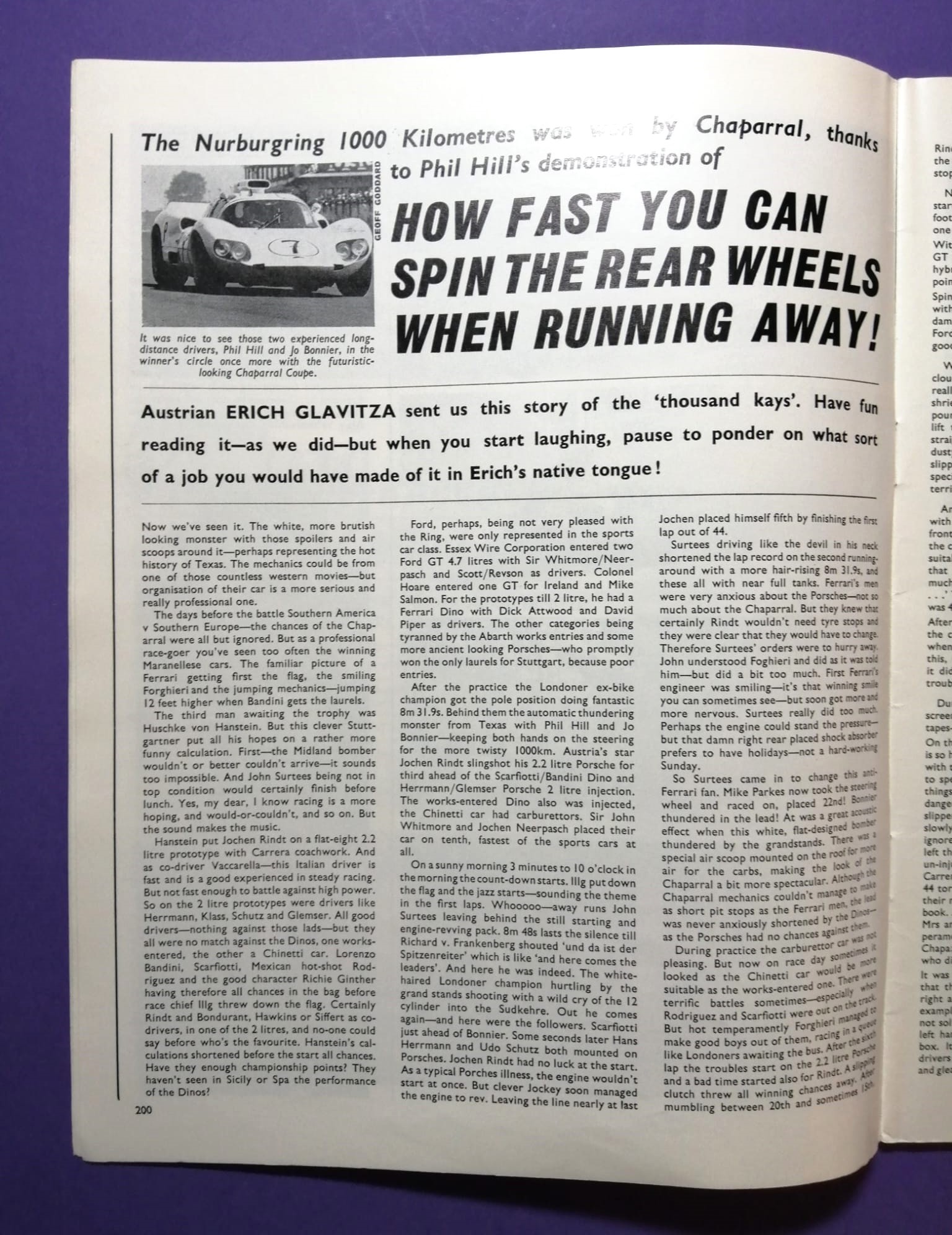 RARITÄT! alte Zeitschrift Magazin Heft, Sportscar, 07/1966, Peter Westbury, Mittelposter Ford GT LeMans,.. Englisch! 