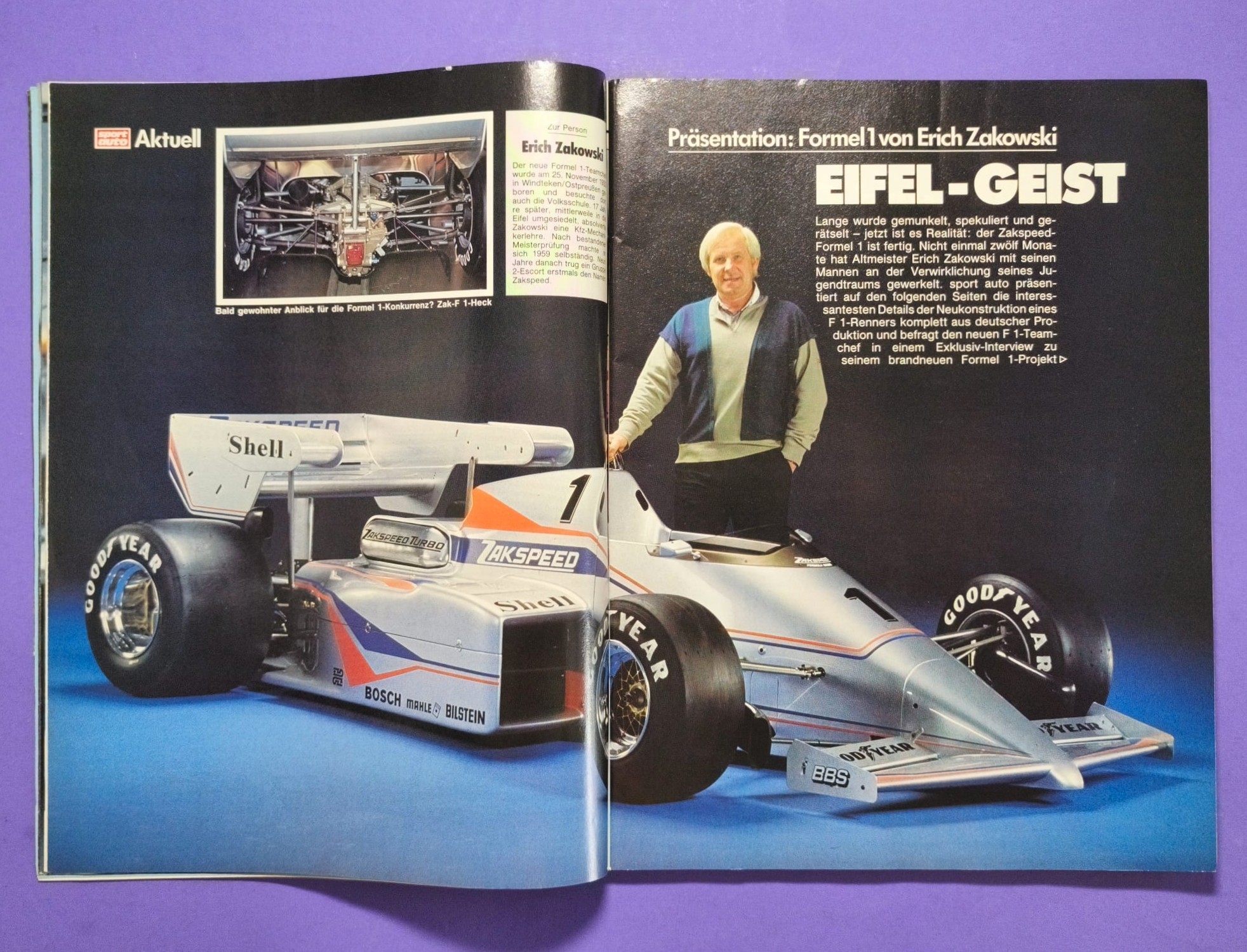 alte Zeitschrift Magazin Heft Sport Auto, 10/1984, Präsentation Zakspeed, Niki Lauda, Elio de Angelis, Lotus,..