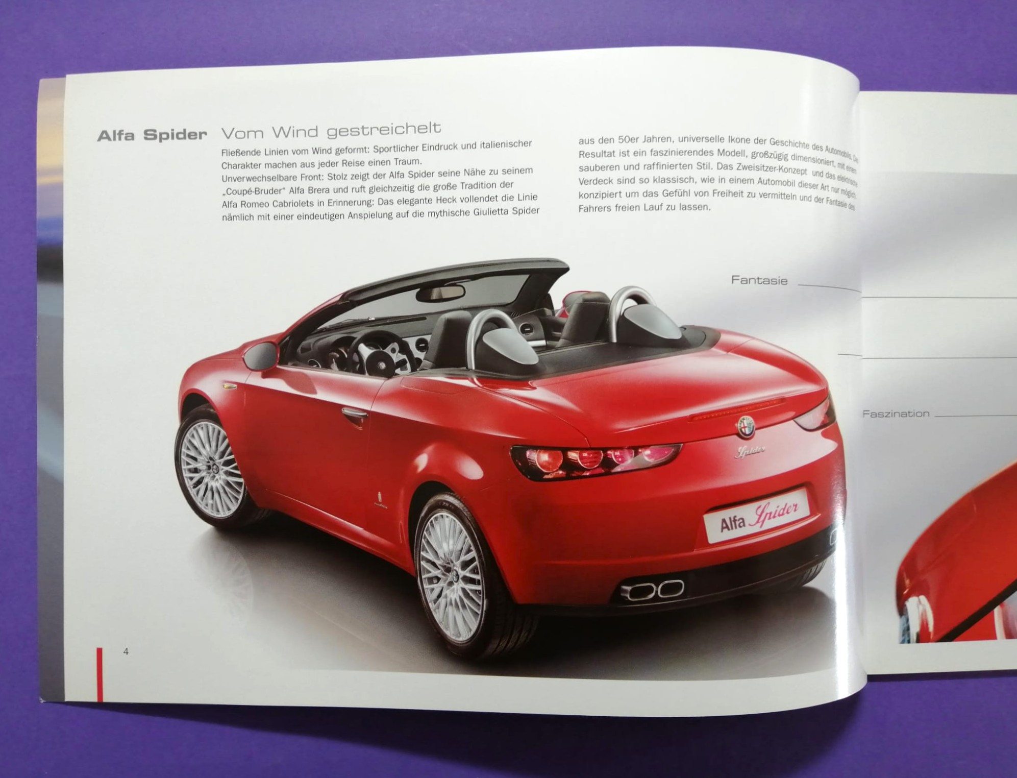 altes Original Autoprospekt, Alfa-Romeo Spider / Brera, Cabrio, V6.., aus dem Jahr 2006
