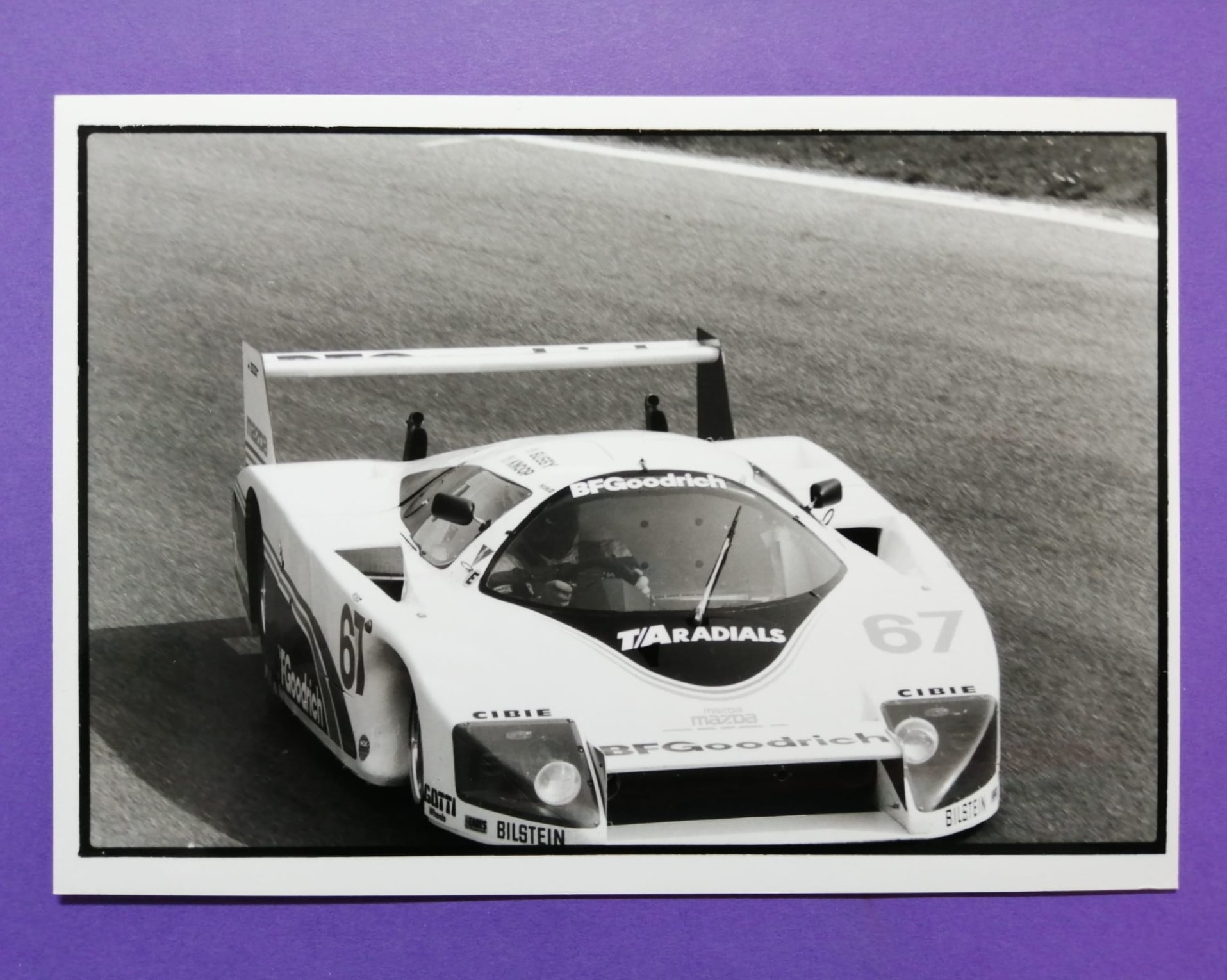 altes Pressefoto, BF Goodrich Lola T616 Mazda, Jim Busby, Rick Knoop, 1000km Sportwagen WM Monza 1984, 13x18cm