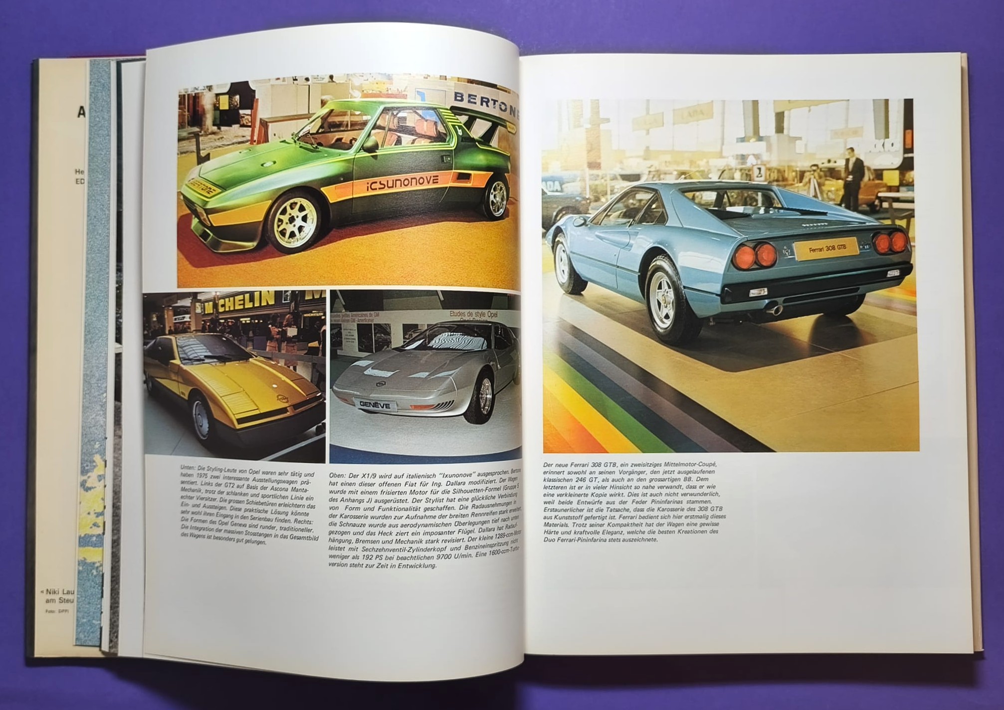altes Buch, Auto Jahr 1975-1976, Nr. 23, Alfa, Lancia Stratos, Jaguar, Porsche, Rolls-Royce, .. Formel 1, 3, LeMans, Rallye,.. 6 Rad Tyrrell, Niki Lauda Ferrari, Hunt, McLaren, Lotus,..