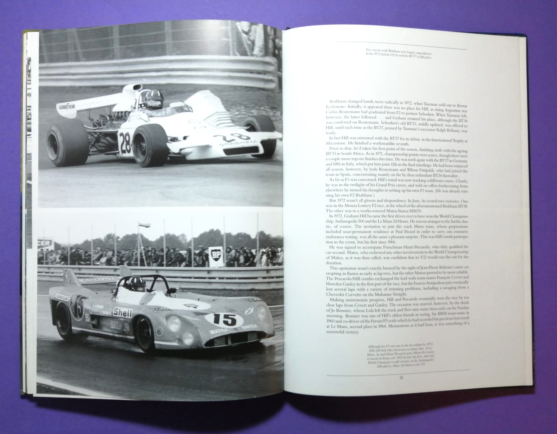 altes Buch, Graham Hill, Formel 1 Grand Prix Weltmeister, BRM, Lotus,.. Englisch!