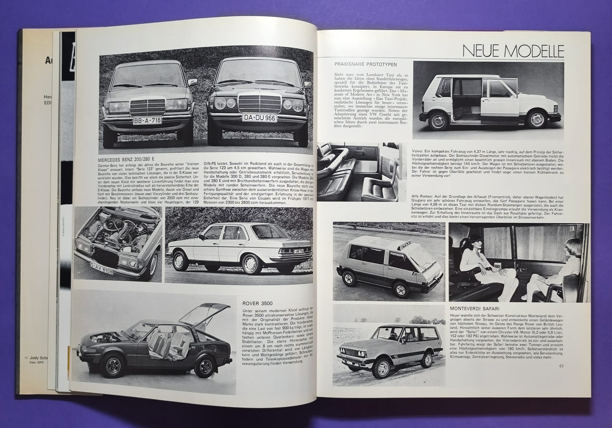 altes Buch, Auto Jahr 1976-1977, Nr. 24, Alfa Sud, Fiat Abarth 131, Lancia Stratos,.. Formel 1, LeMans, Rallye, Tourenwagen WM,.. BMW, 6 Rad Tyrrell, Niki Lauda Ferrari, Lotus, Porsche,..