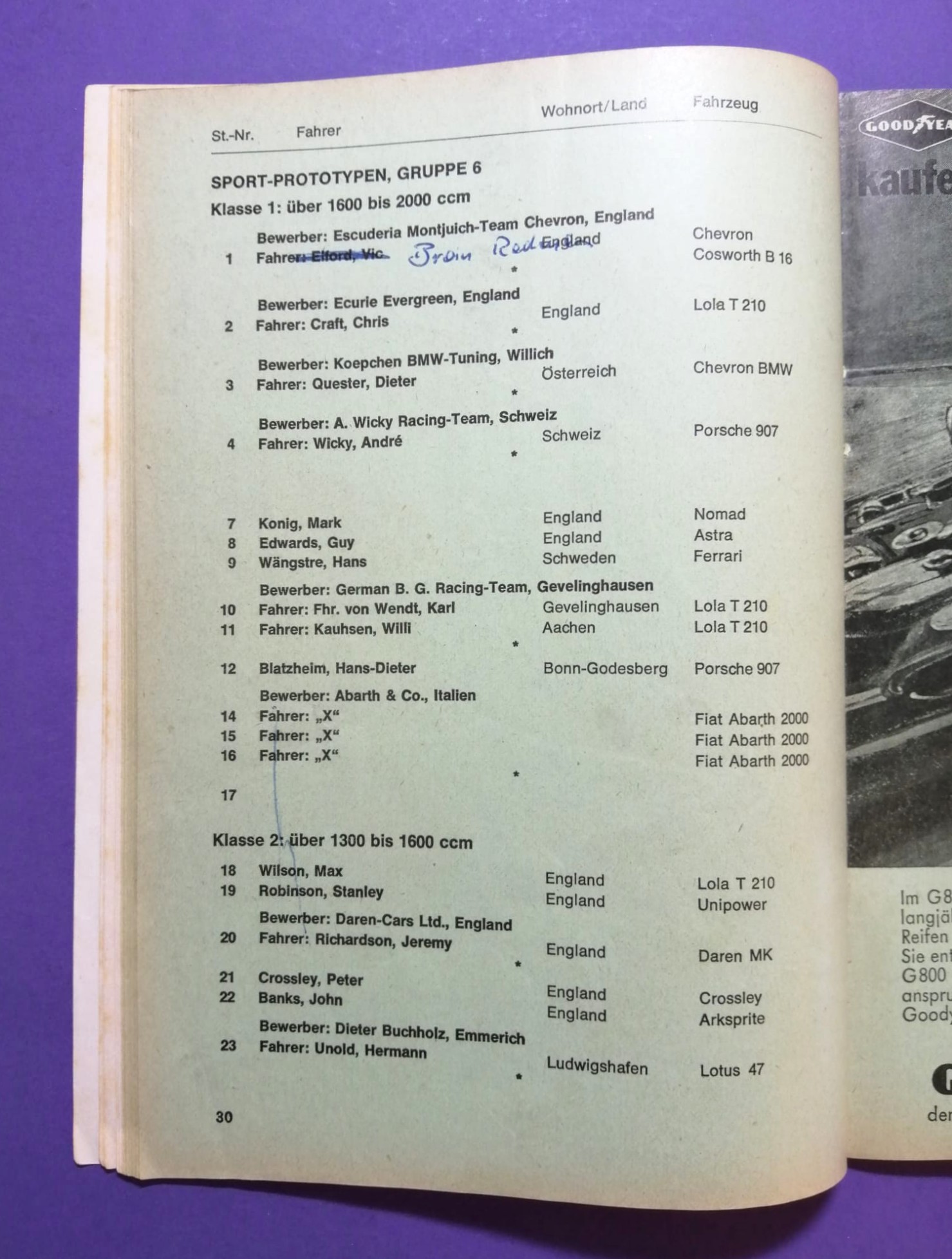 RARITÄT! altes Rennprogramm, 500km Eifelpokal Rennen Nürburgring 1970, DRM, Porsche,.. Formel V, Helmut Koinigg McNamara, Motorräder, BMW Alpina,..
