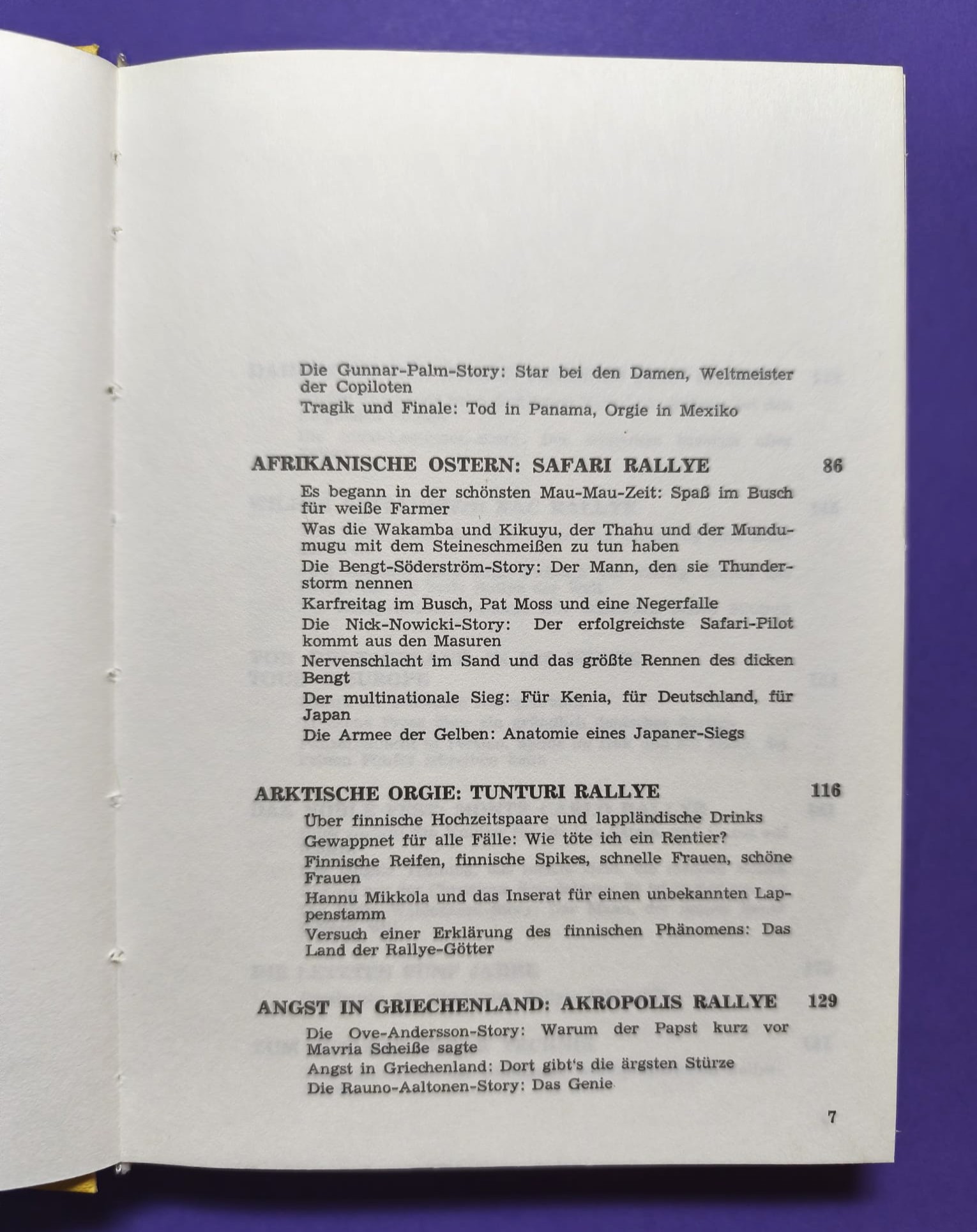  altes Buch, Das heiße Lenkrad, Die  besten Rallye-Stories aus vier Kontinenten 1971, Ford, Saab, Porsche,..