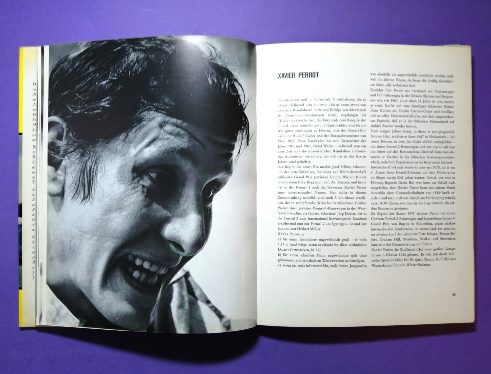 altes Buch, Rennfahrer, Formel 1 Grand Prix, Jochen Rindt, Bonnier, Chiron, Clark, Cevert, Chapman, Piper, Peterson, Siffert, Trips,..