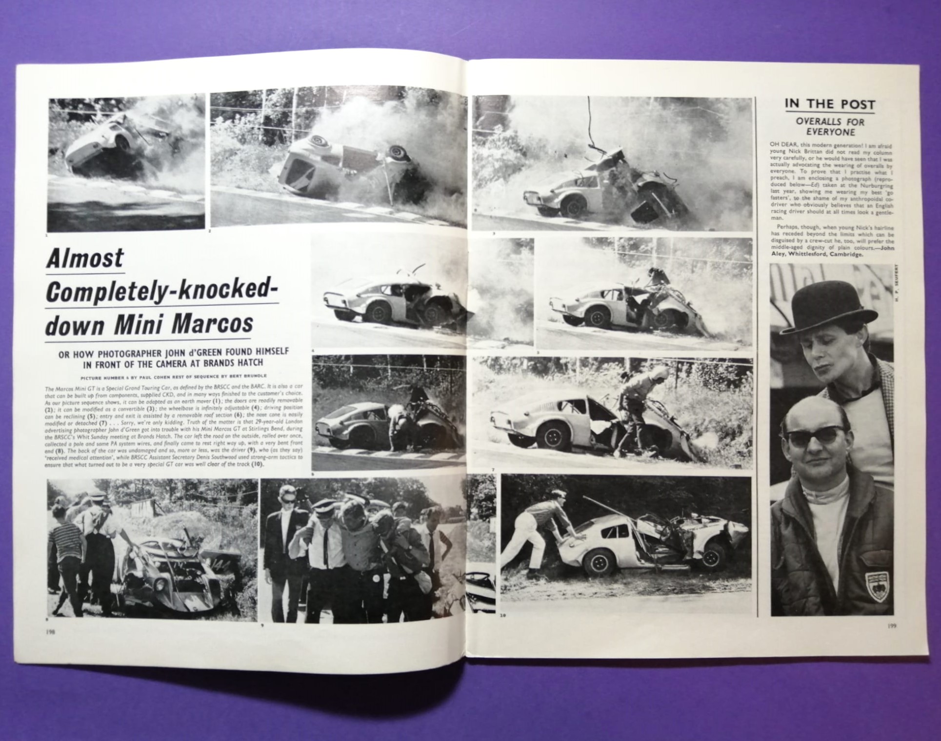 RARITÄT! alte Zeitschrift Magazin Heft, Sportscar, 07/1966, Peter Westbury, Mittelposter Ford GT LeMans,.. Englisch! 