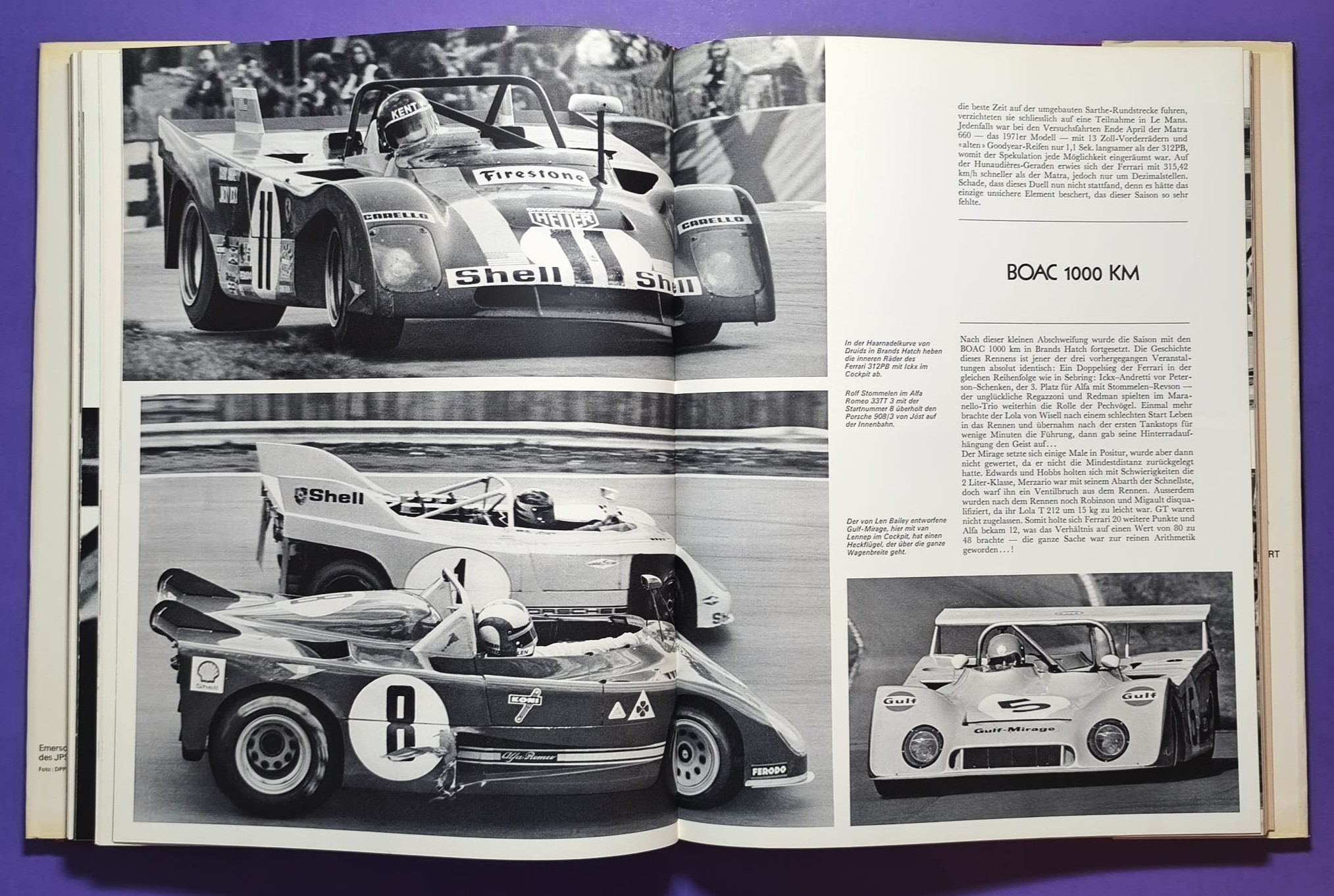 altes Buch, Auto Jahr 1972-1973, Nr. 20, Alfa GTAm, BMW, Citroen, Lotus, Ferrari, Maserati, Porsche 917,.. Formel 1, 2, LeMans, Rallye, Indy Car, Targa Florio,.. Cevert, Stewart, Peterson, Lauda,..