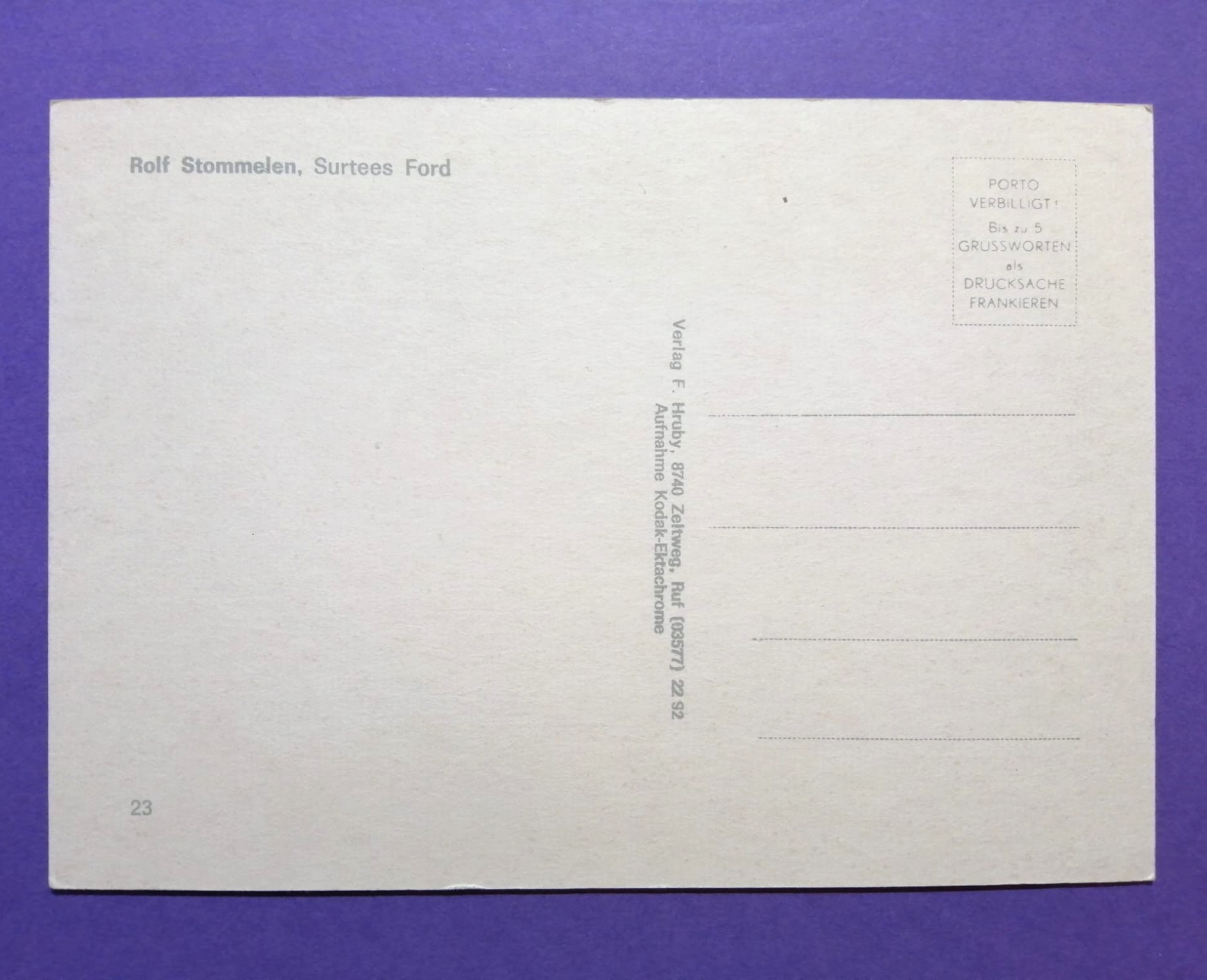alte Postkarte Rolf Stommelen, Surtess Ford, Formel 1 Grand Prix Spanien Montjuic Barcelona 1971, 10x15cm