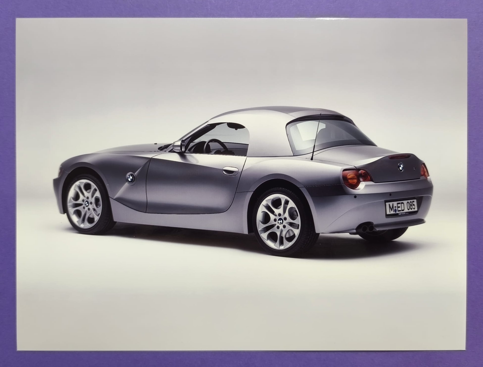 5 Stück alte Werks Pressefotos, BMW Z4 Roadster Cabrio, 2002, 18x24cm