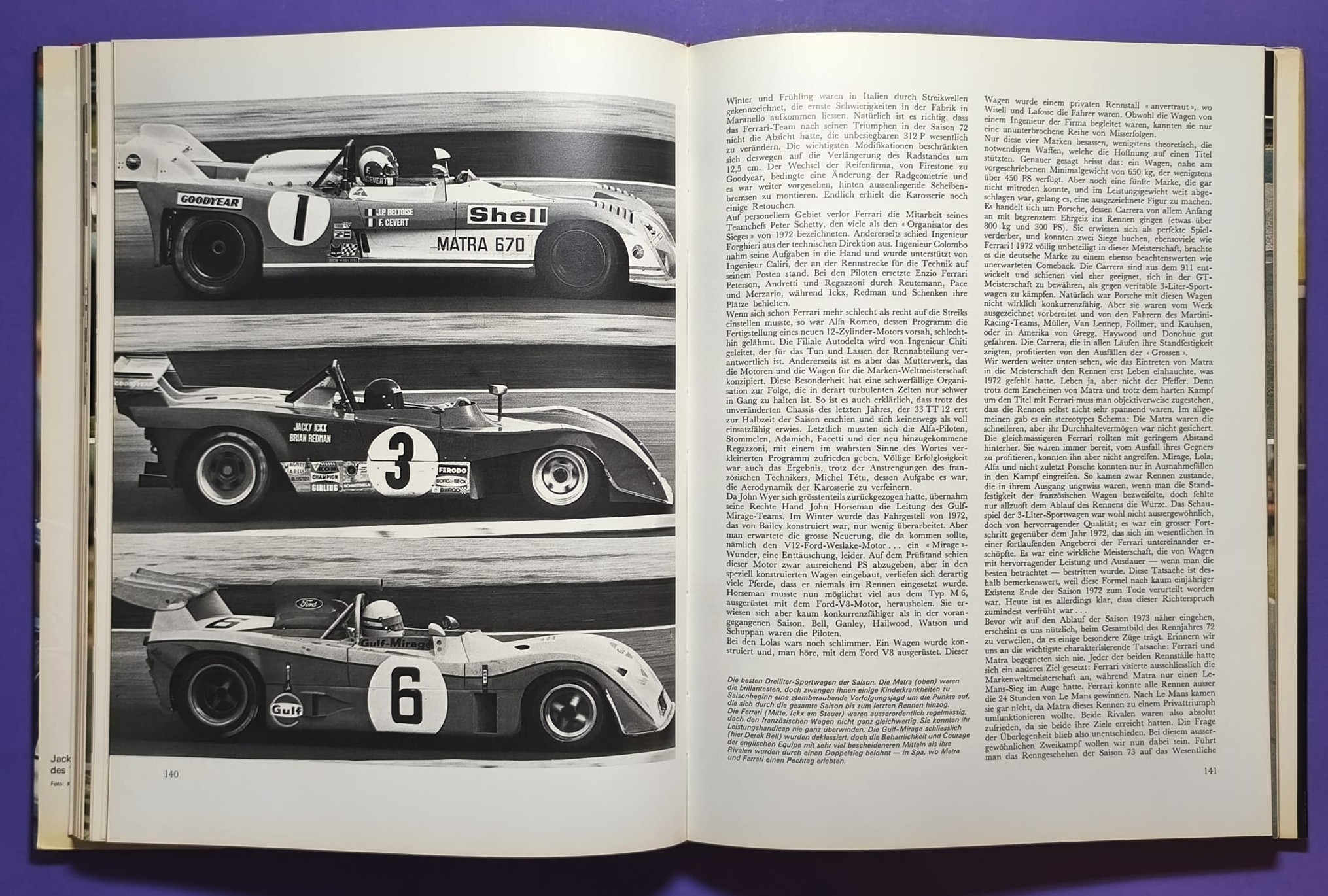 altes Buch, Auto Jahr 1973-1974, Nr. 21, Ford Capri, Fiat 124 Spider & X19, Renault Alpine 110, Matra, Porsche, .. Formel 1, 2, LeMans, Rallye, USA.. Cevert, Stewart, Peterson, Lauda.. Lotus,..
