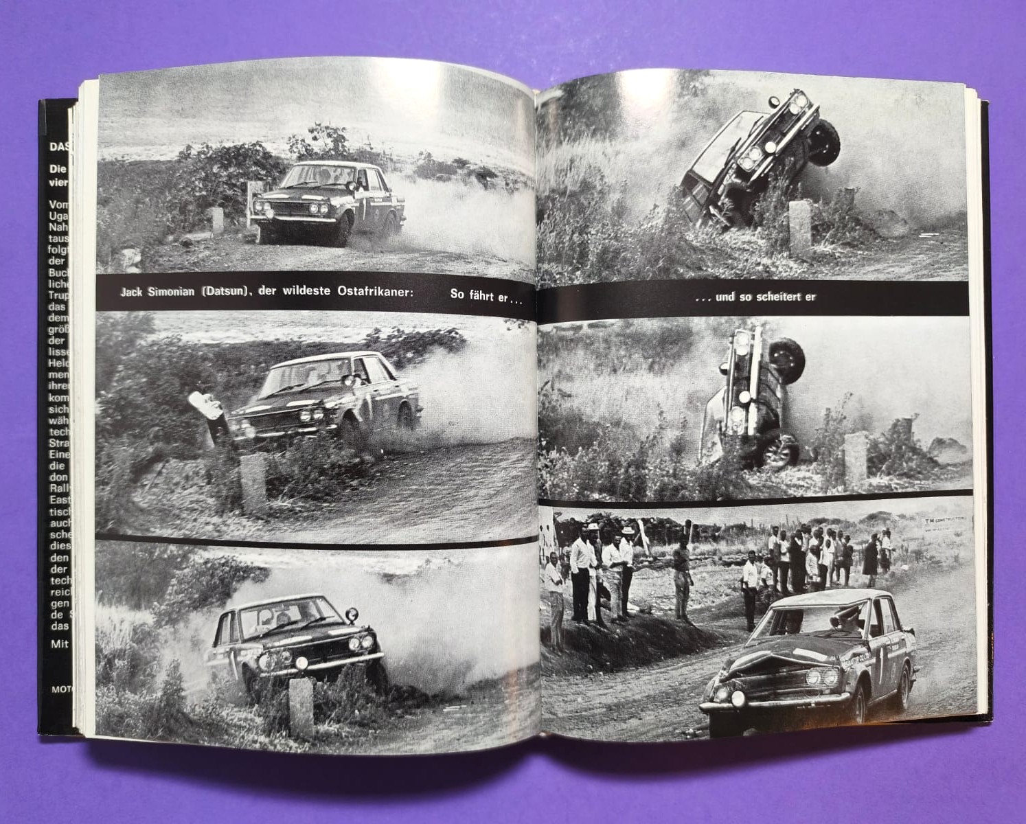  altes Buch, Das heiße Lenkrad, Die  besten Rallye-Stories aus vier Kontinenten 1971, Ford, Saab, Porsche,..