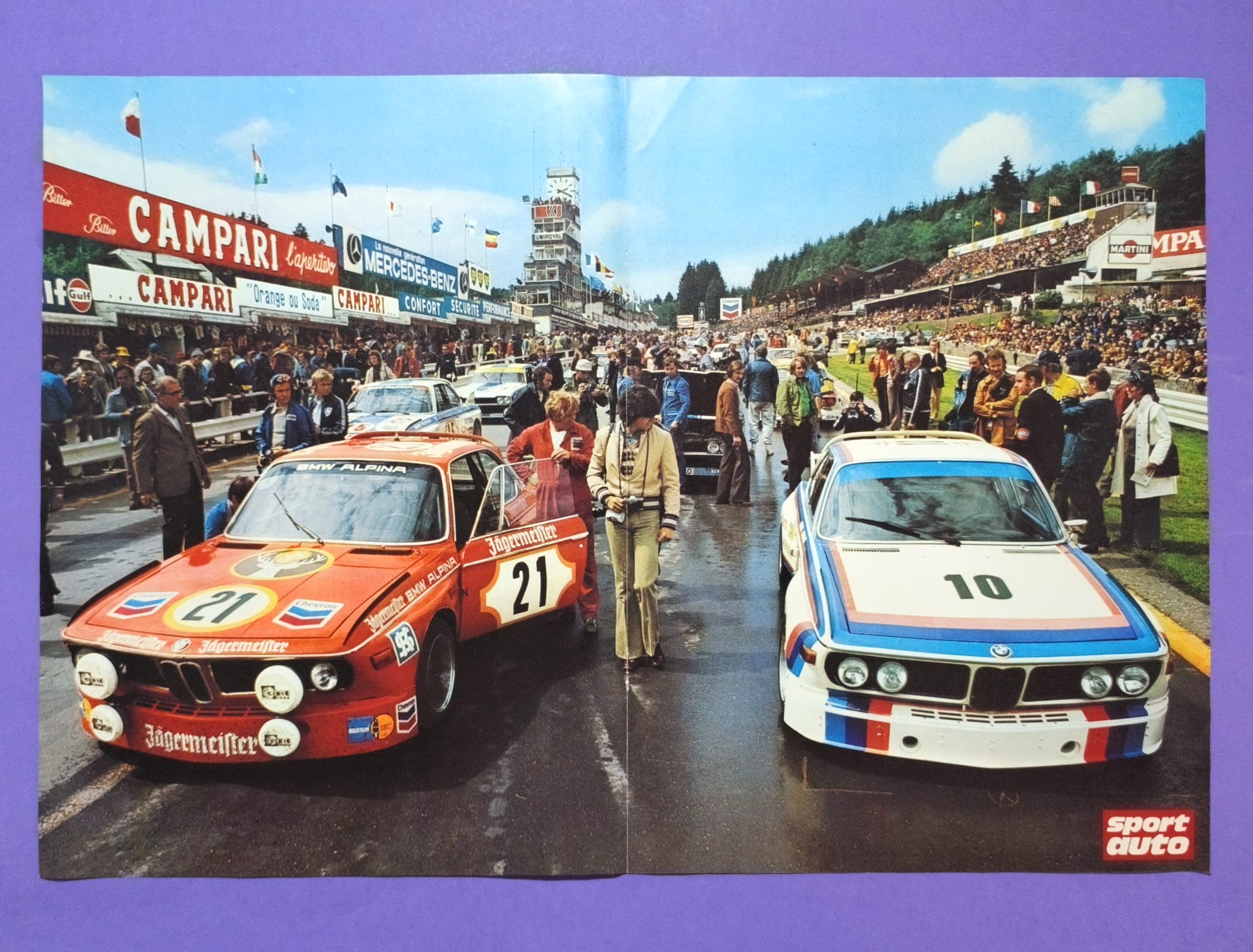 RARITÄT! altes Poster, Jägermeister BMW Alpina 3.0 CSL Malcolm Gartlan, 24h Spa-Francorchamps 1973, 28x42cm