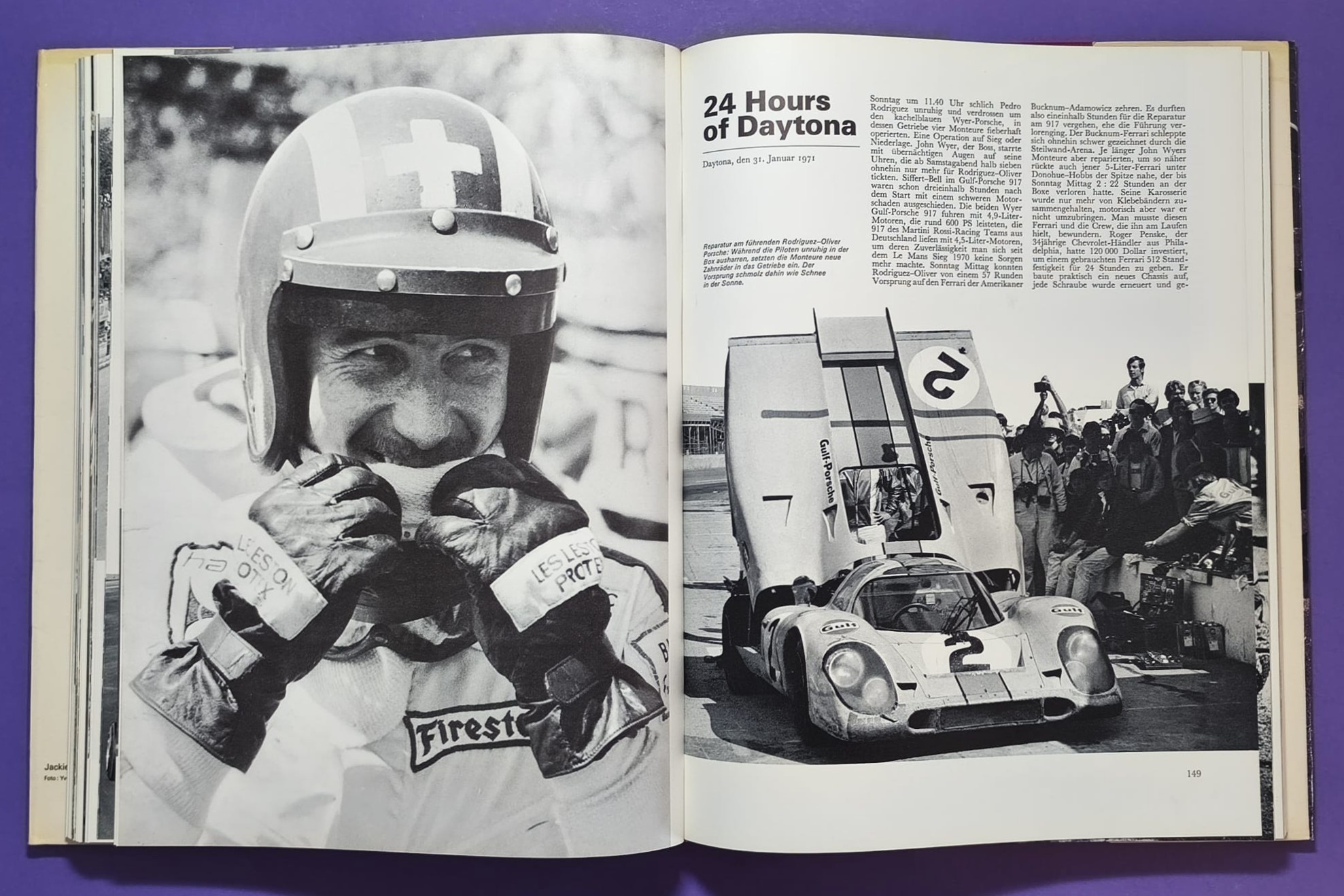 altes Buch, Auto Jahr 1971-1972, Nr. 19, Alfa Sud & Tipo 33, Alpine 110 & 310, BMW, Citroen, Lamborghini Miura, Lotus, Ferrari, Matra, Monteverdi, Porsche 917,.. Formel 1, 2, LeMans, Rallye, Indy Car, CanAm,.. Cevert, Stewart, Siffert, Peterson,..