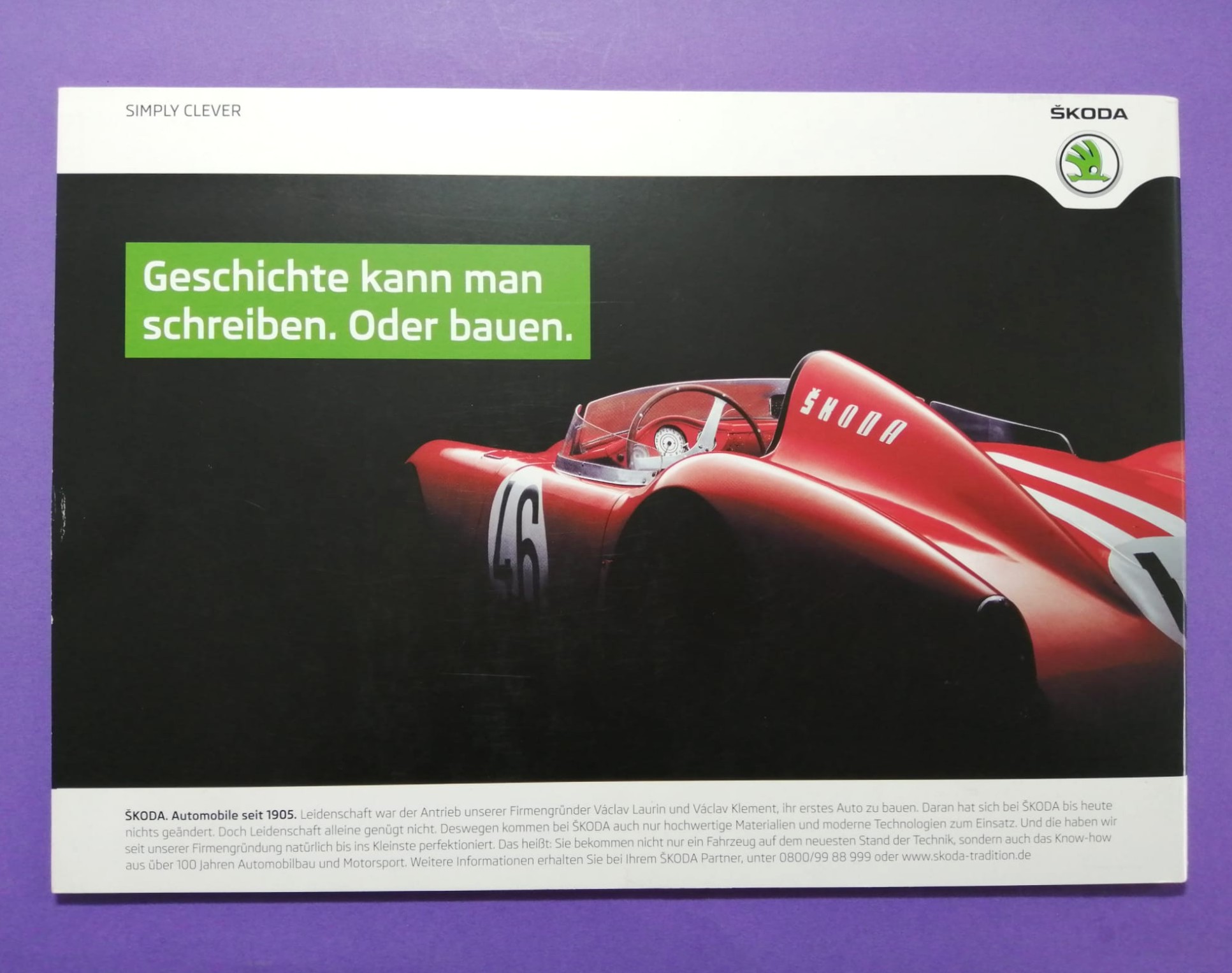 Programmheft, Oldtimer Rallye Wiesbaden 2012, Cover Skoda 130 RS