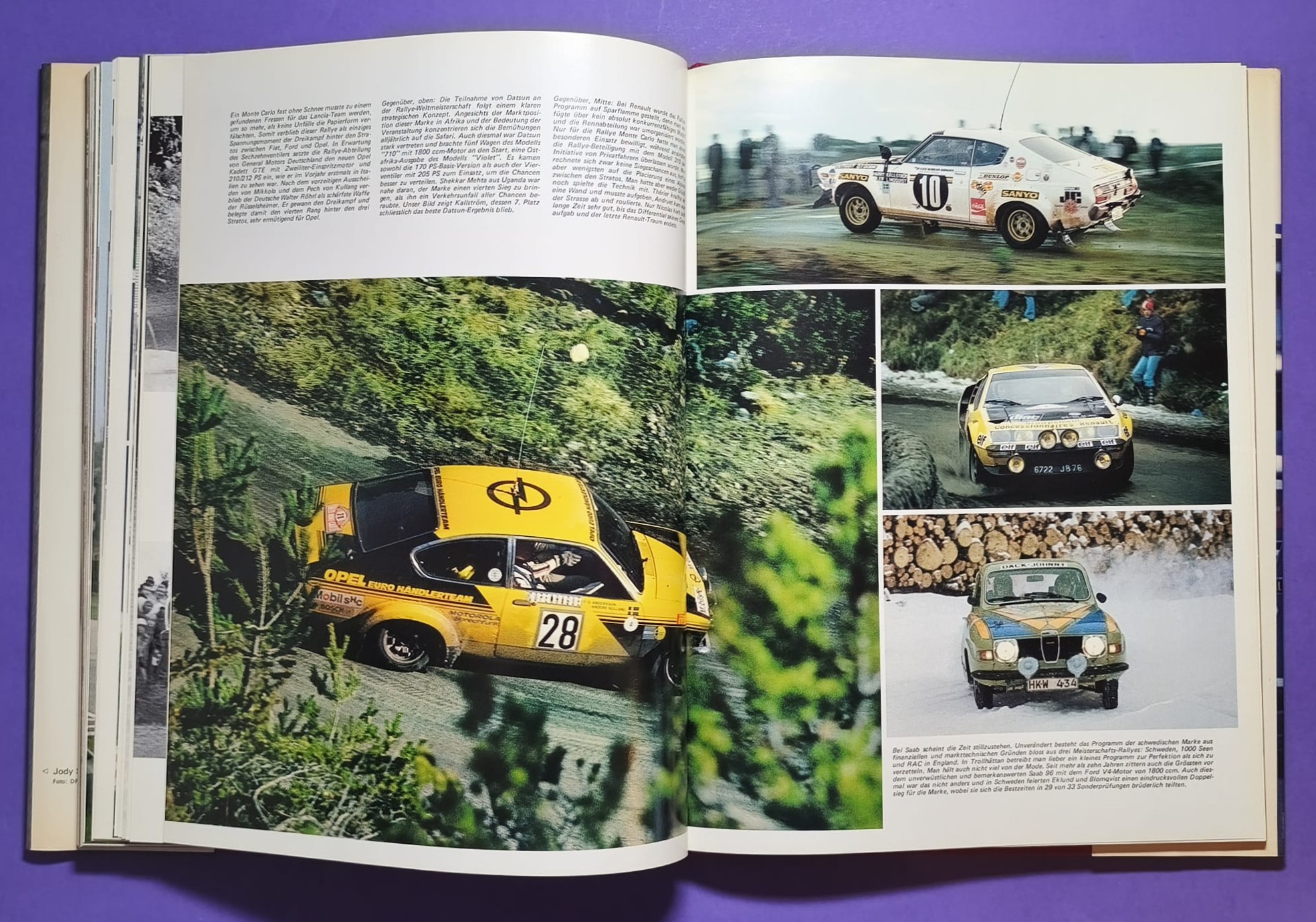 altes Buch, Auto Jahr 1976-1977, Nr. 24, Alfa Sud, Fiat Abarth 131, Lancia Stratos,.. Formel 1, LeMans, Rallye, Tourenwagen WM,.. BMW, 6 Rad Tyrrell, Niki Lauda Ferrari, Lotus, Porsche,..