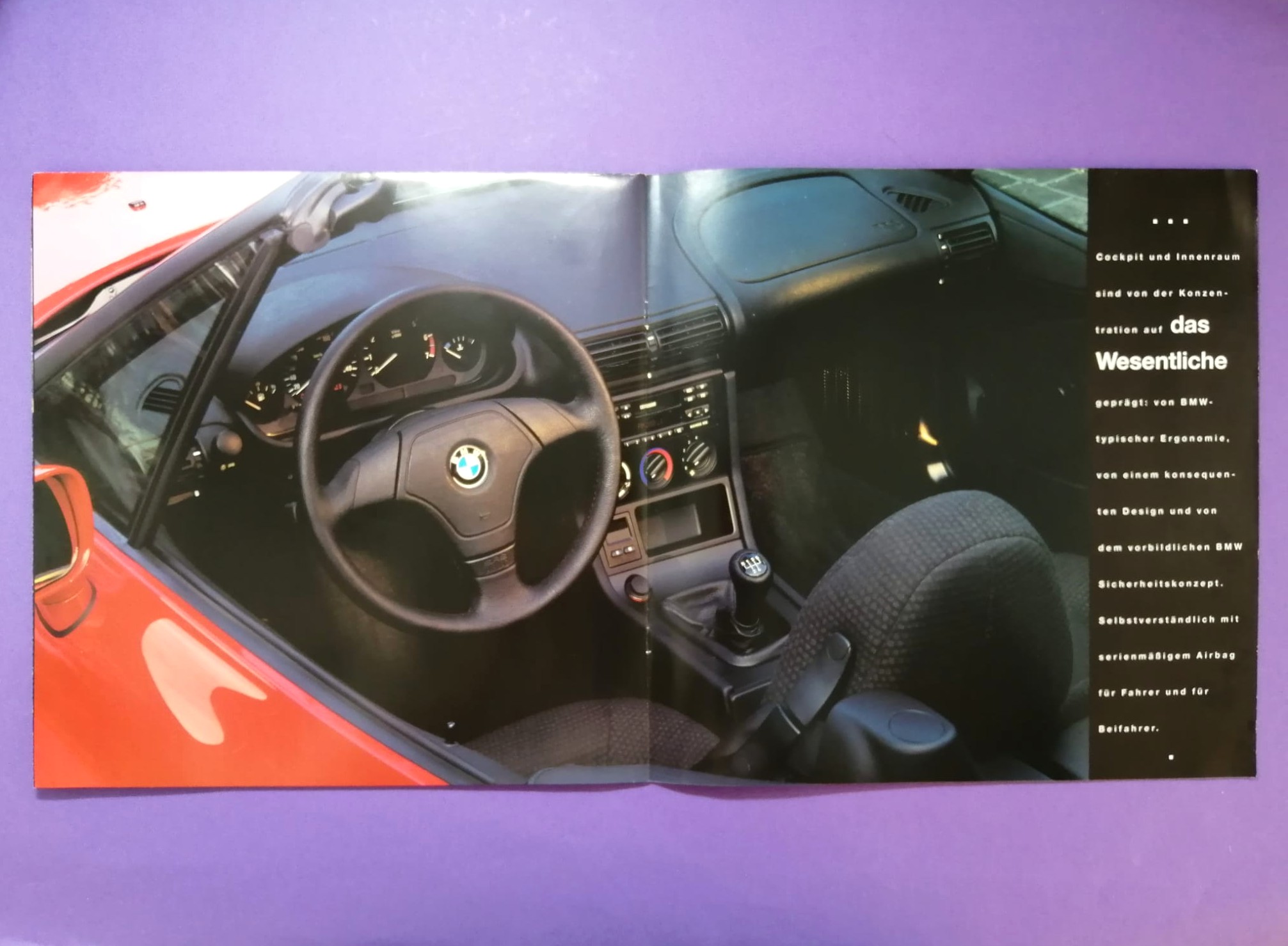 RARITÄT! altes großes Original Autoprospekt, BMW Z3 Roadster Cabrio, aus dem Jahr 1995, James Bond 007 Golden Eye, Pierce Brosnan