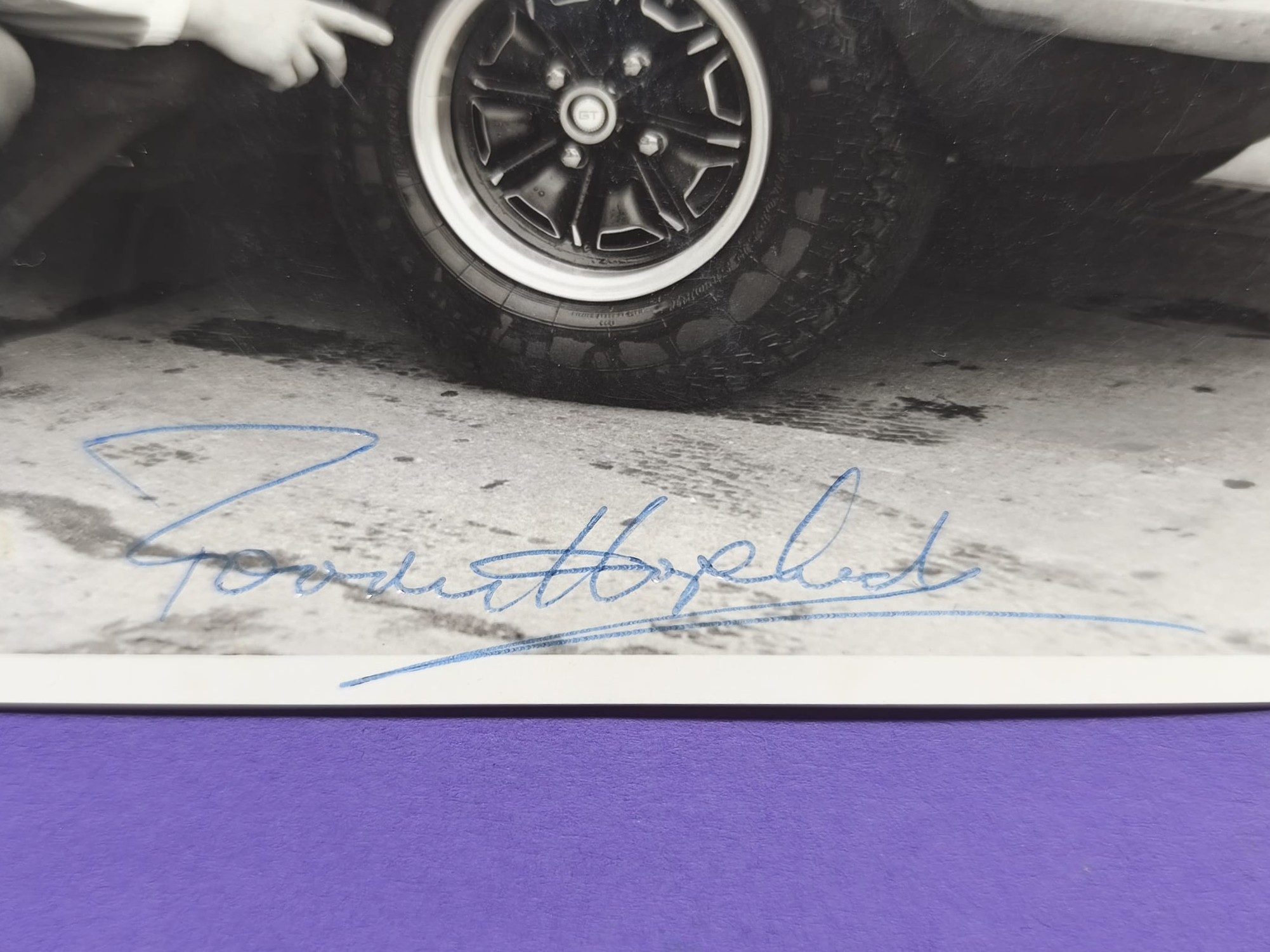 Original Autogramm, Paddy Hopkirk, Rallye, 24h LeMans, Sportwagen WM, 60er Jahre, altes Pressefoto 12x17cm, Triumph 2.5 P.I.