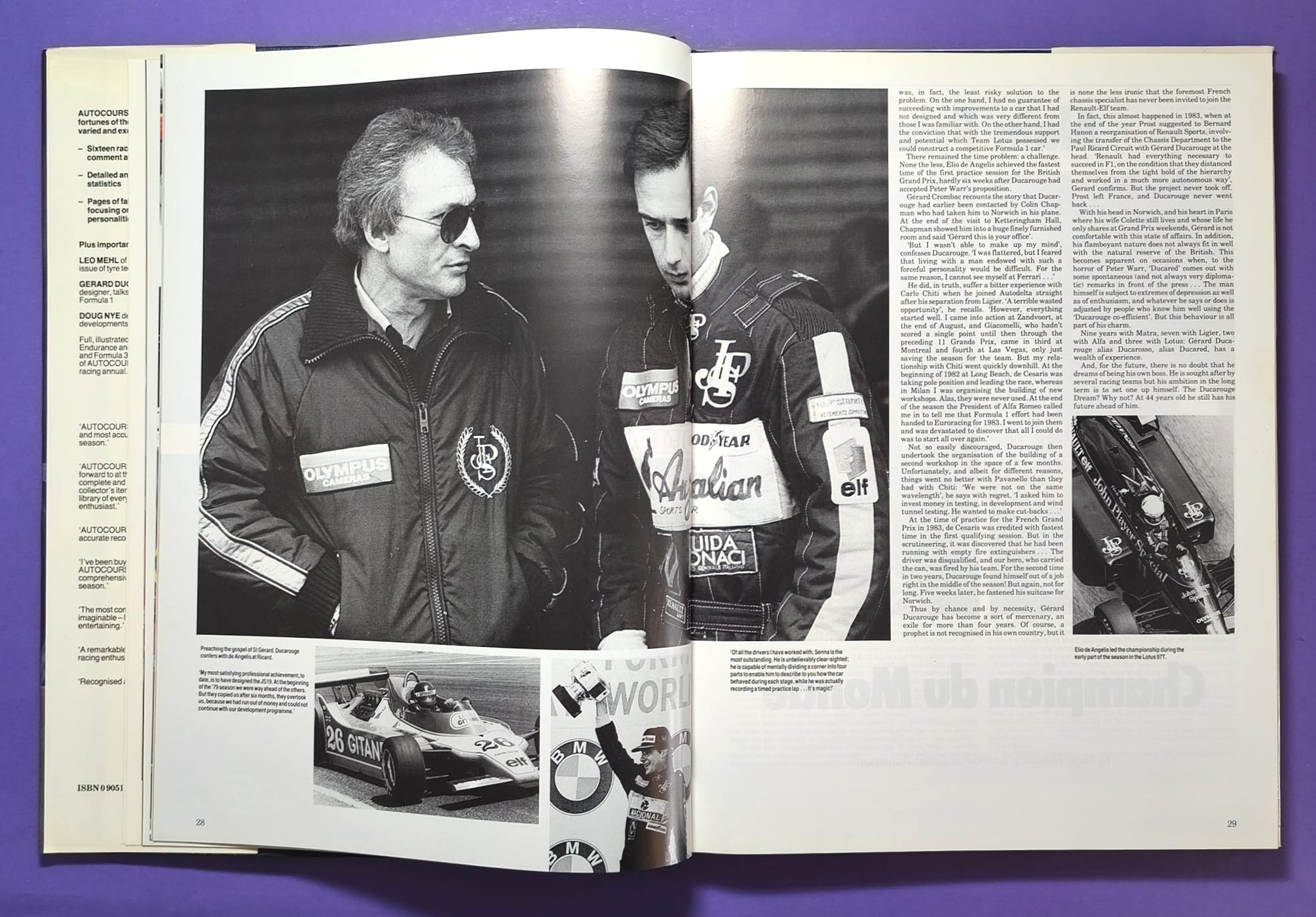 altes Buch, Autocourse 1985-86, Motorsport, Formel 1, Angelis, Bellof, Senna, Lauda, Mansell, Prost, Zakspeed,.. Martini Lancia, Sportwagen WM, Tourenwagen WM,.. ENGLISCH!