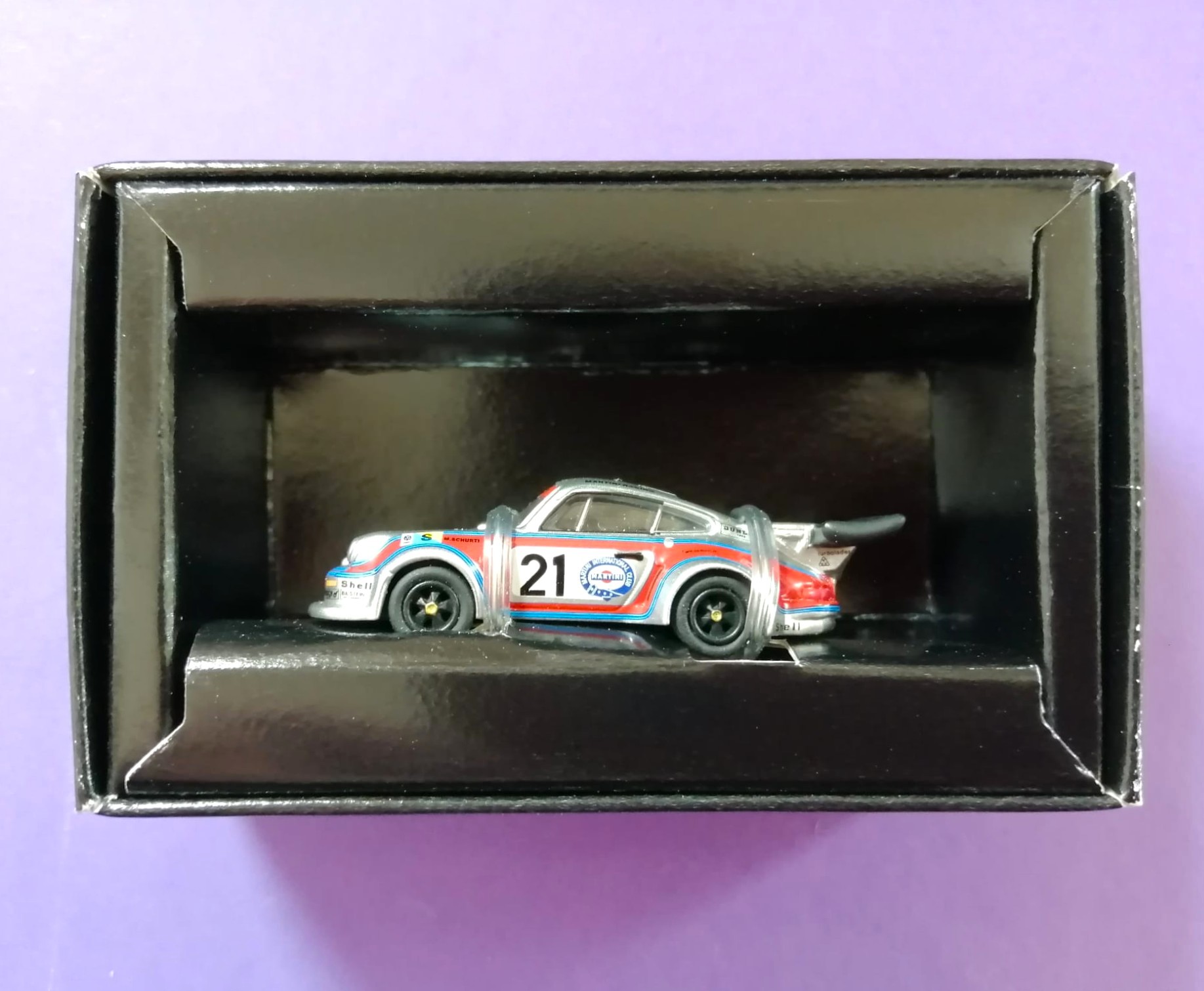 RARITÄT! altes BUB Modellauto 1:87, Martini Porsche Carrera RSR Turbo 2.1, in Original Verpackung!