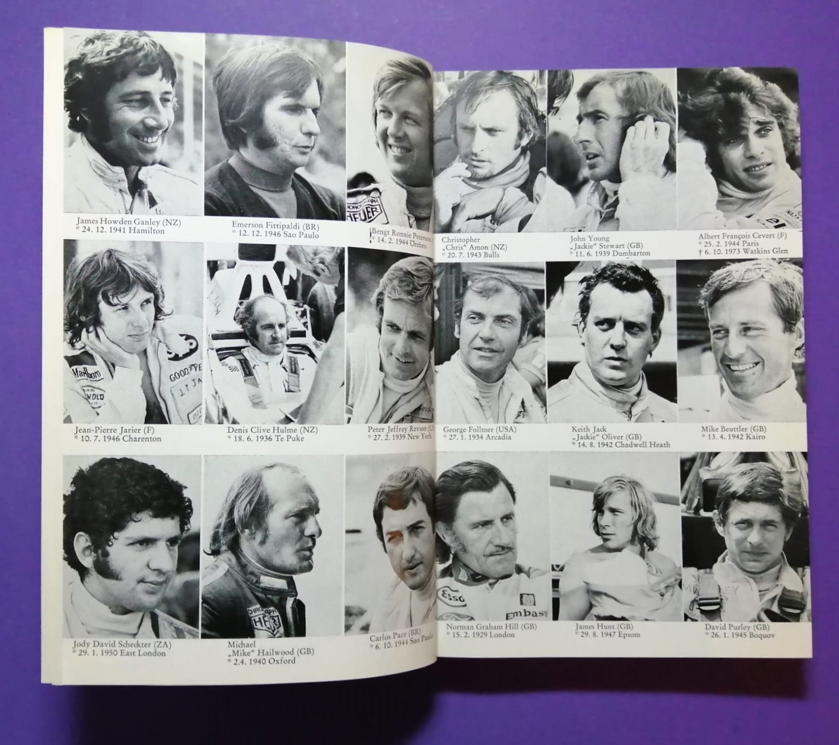 altes Buch Grand Prix 1973, Formel 1 Grand Prix Jahrbuch, Ulrich Schwab, Francois Cevert, Jackie Stewart, Tyrrell, Peterson Lotus, Hunt Hesketh,..