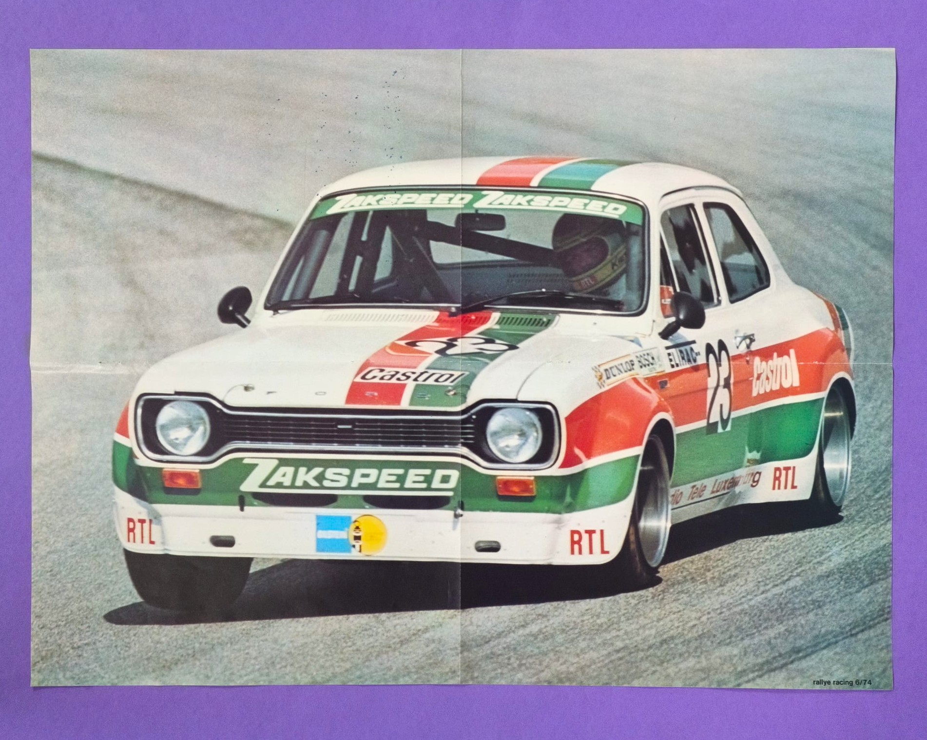 alte Poster, Zakspeed Ford Escort RS, "Hundeknochen", 1943, 41x55cm