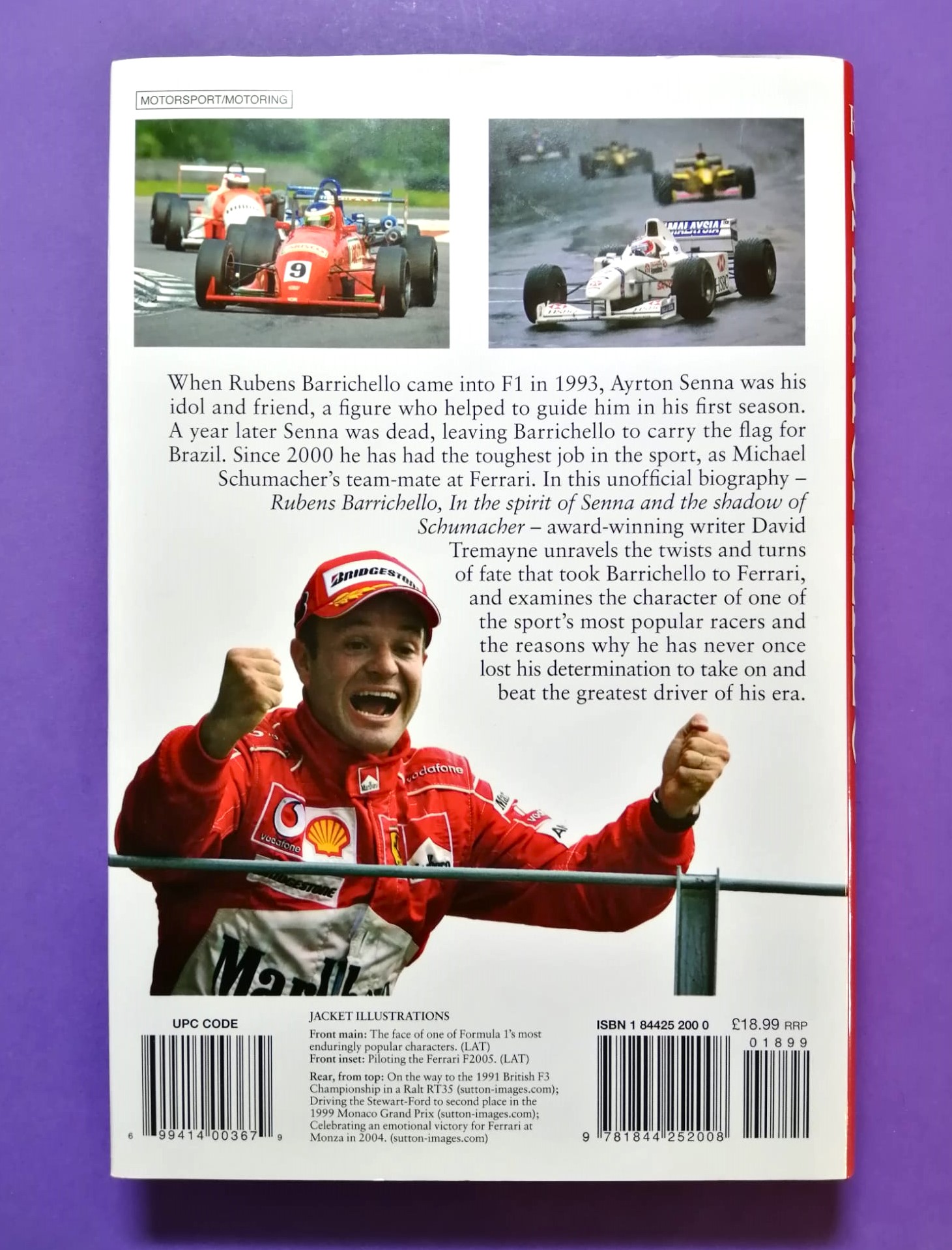 altes Buch, Rubens Barrichello, The Spirit of Senna and the Shadow of Schumacher, Formel 1 Grand Prix, Ferrari, Jordan, Stewart, Formel 3, 3000,.. Englisch!