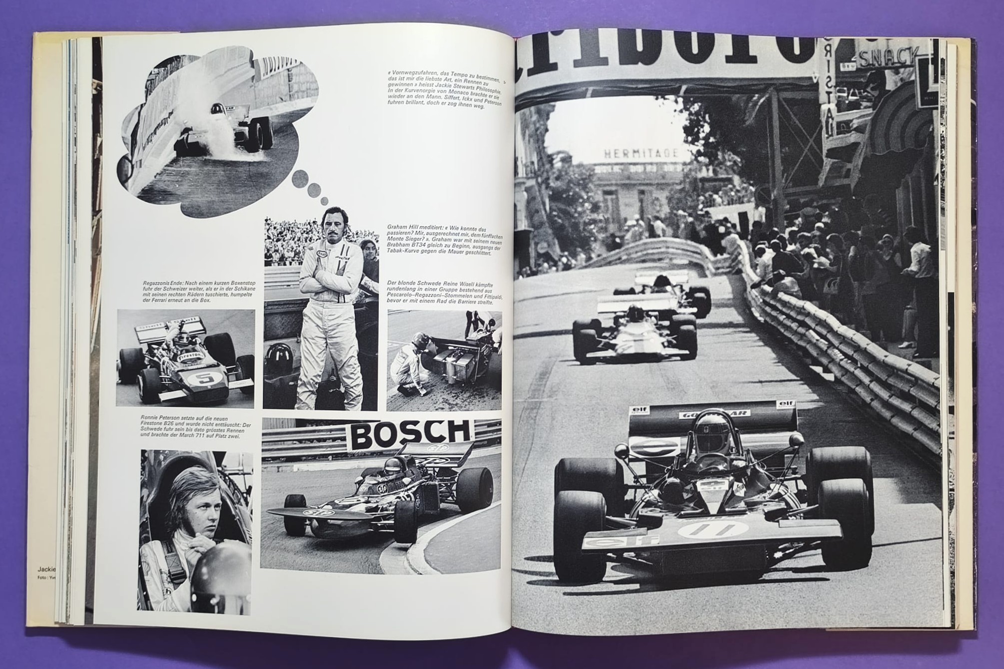 altes Buch, Auto Jahr 1971-1972, Nr. 19, Alfa Sud & Tipo 33, Alpine 110 & 310, BMW, Citroen, Lamborghini Miura, Lotus, Ferrari, Matra, Monteverdi, Porsche 917,.. Formel 1, 2, LeMans, Rallye, Indy Car, CanAm,.. Cevert, Stewart, Siffert, Peterson,..