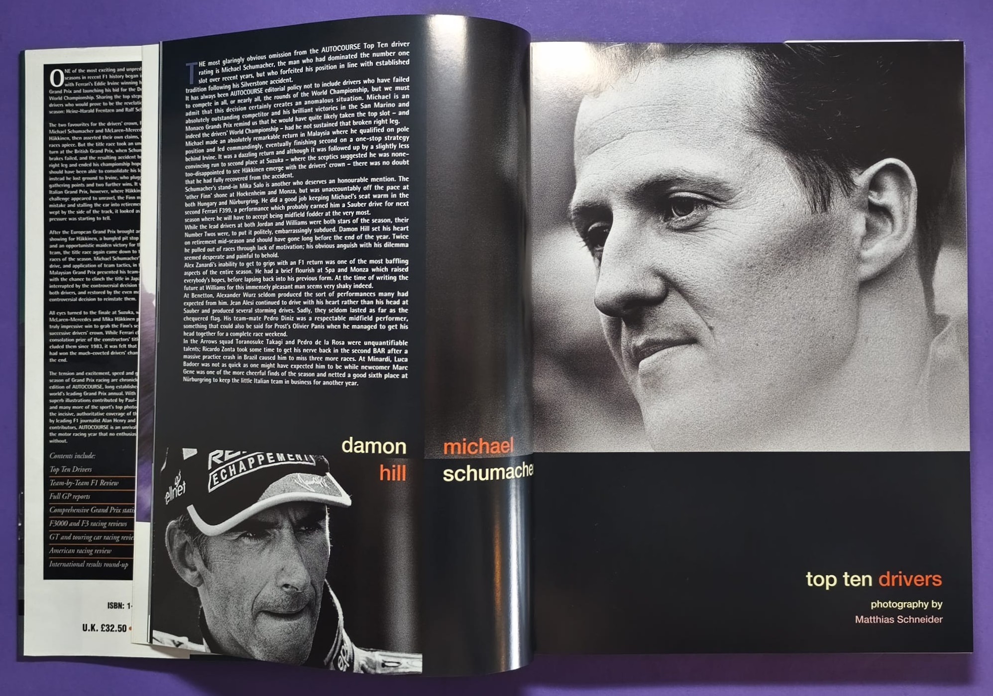 altes Motorsport Jahrbuch Autocourse 1999-2000, Formel 1, 3000, 3, Alex Zanardi, Schumacher, Häkkinen, Hill, Button,.. Ferrari, ProstGP,.. A1-Ring Spielberg, US, LeMans, Tourenwagen Nissan Primera, Volvo,.. MGF Cup, ENGLISCH!