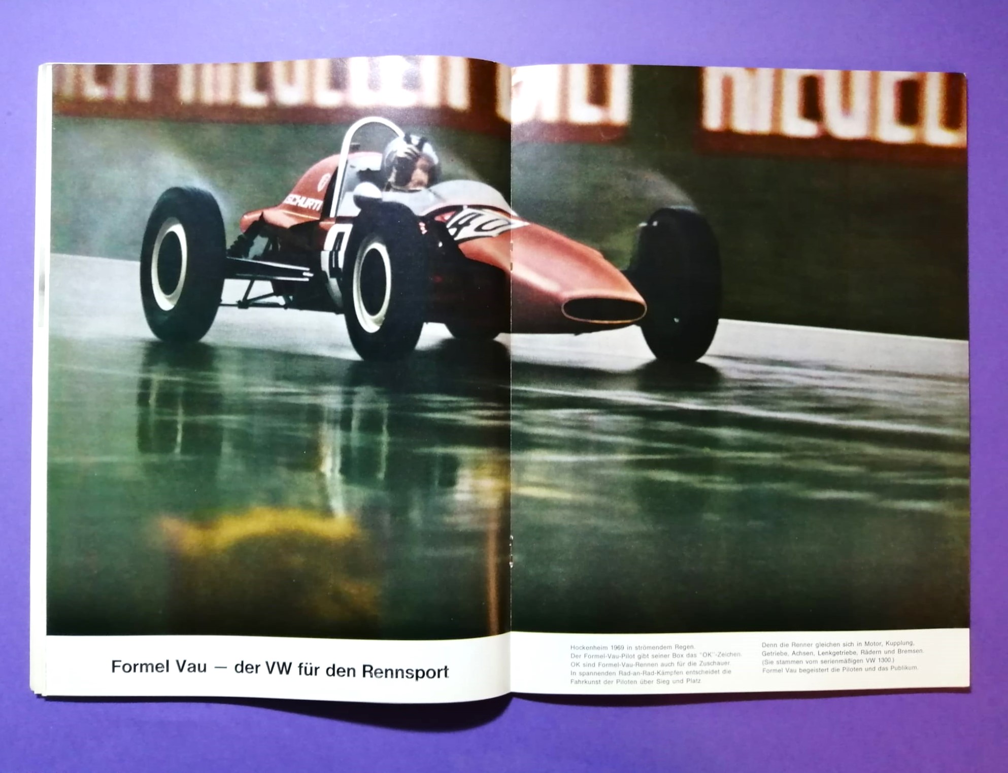 alte Zeitschrift Magazin Heft, Rallye Racing 08/1969, Jochen Rindt, F. Cevert, Formel 2 Tulln Langenlebarn,.. mit Mittelposter Schurti Formel V 