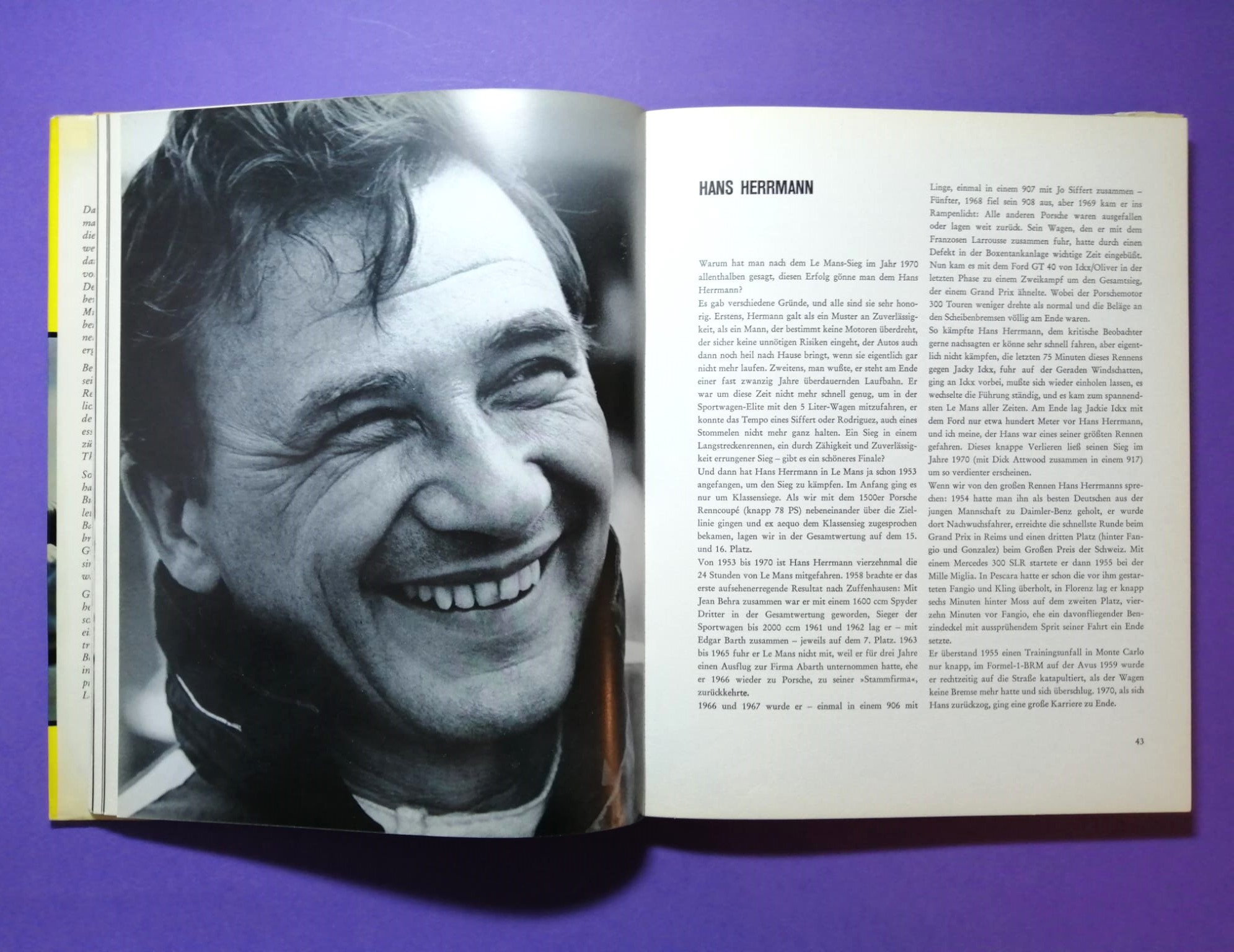altes Buch, Rennfahrer, Formel 1 Grand Prix, Jochen Rindt, Bonnier, Chiron, Clark, Cevert, Chapman, Piper, Peterson, Siffert, Trips,..