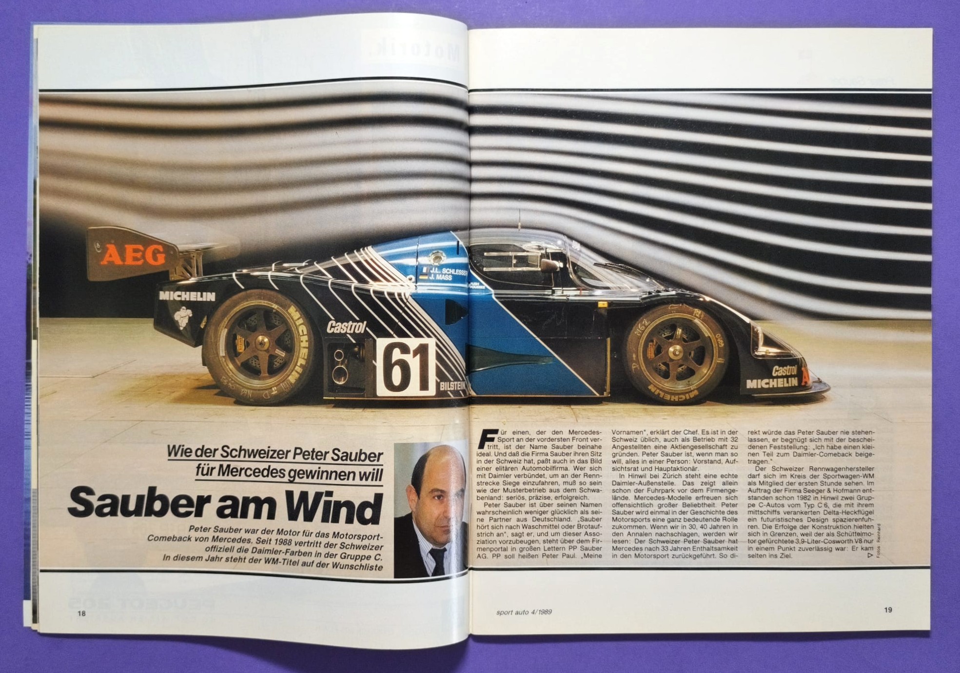 alte Zeitschrift Magazin Heft Sport Auto, 4/1989, Test Opel Lotus Omega, Sauber Mercedes Gruppe C, DTM,..