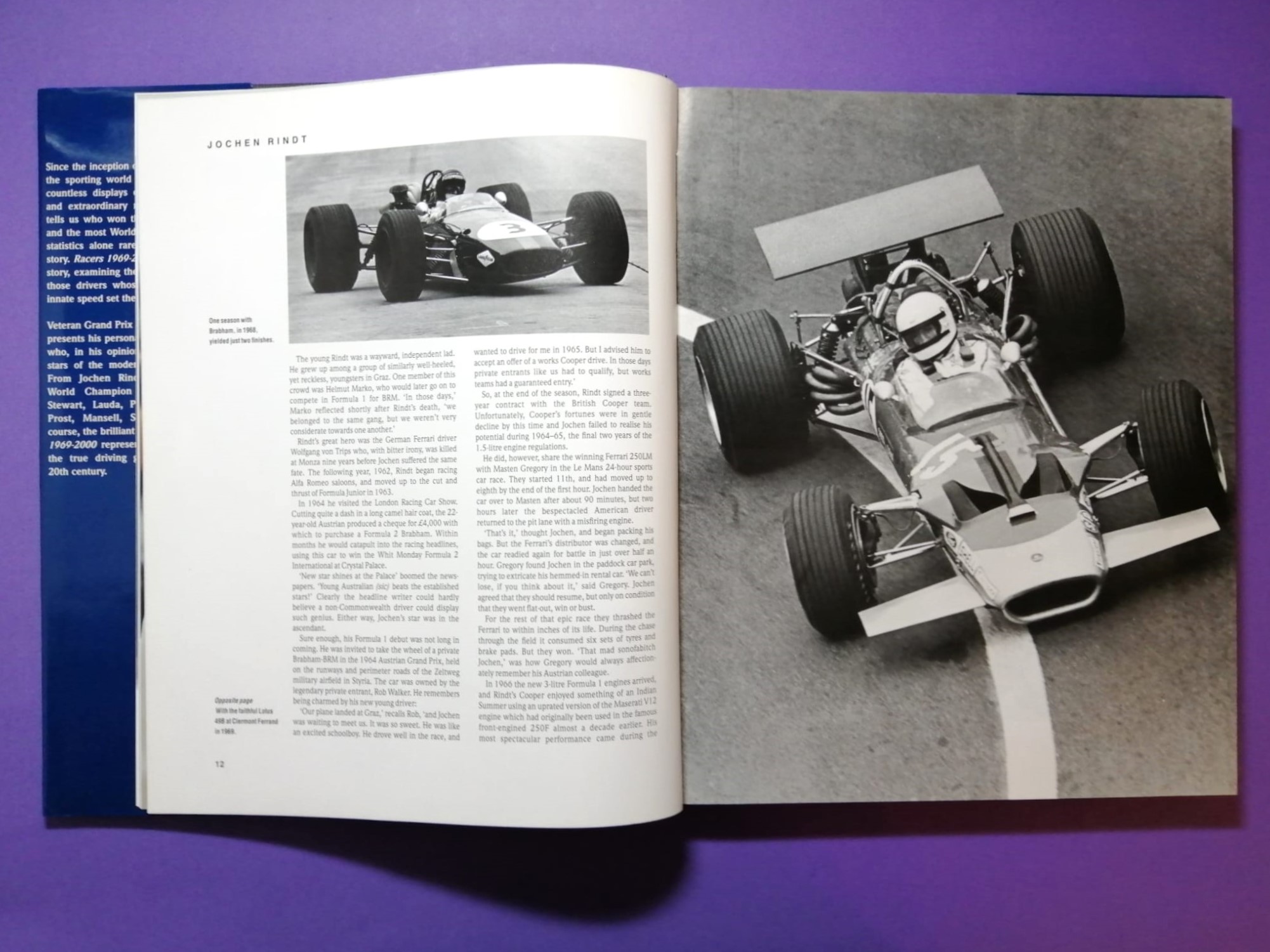 altes Buch, Racers 1969-2000, The Legends of Formula 1, Cevert, Rindt, Courage, Lauda, Hunt, Peterson, Pironi, Senna, Schumacher, Villeneuve,.. Englisch!