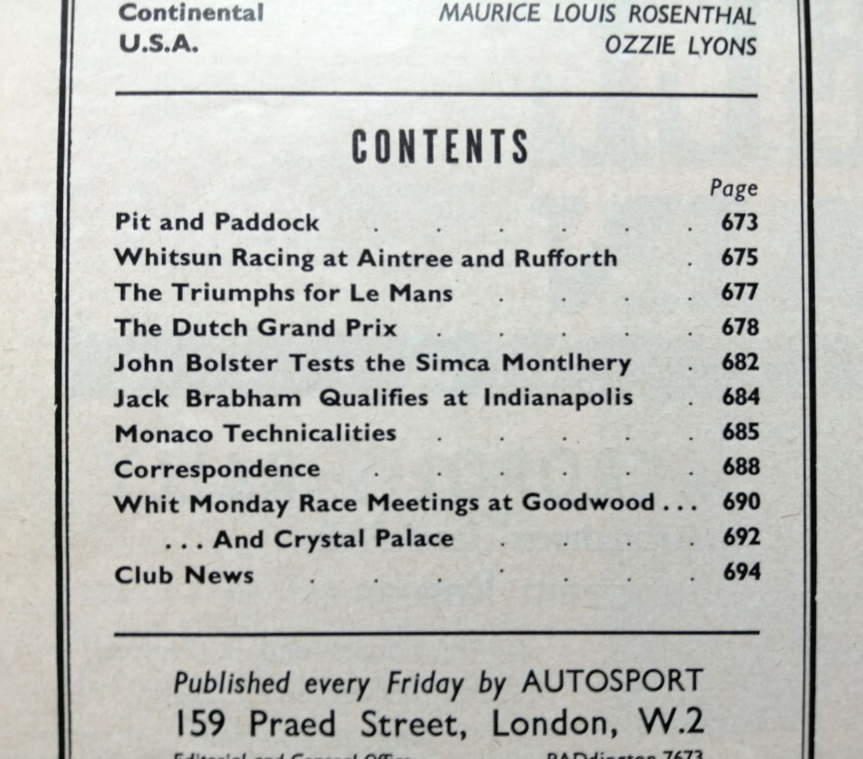 alte Zeitschrift Magazin Heft Autosport, 26. Mai 1961, Wolfgang Graf Berghe von Trips, Ferrari, Formel 1 Niederlande Zandvoort,.. Englisch!