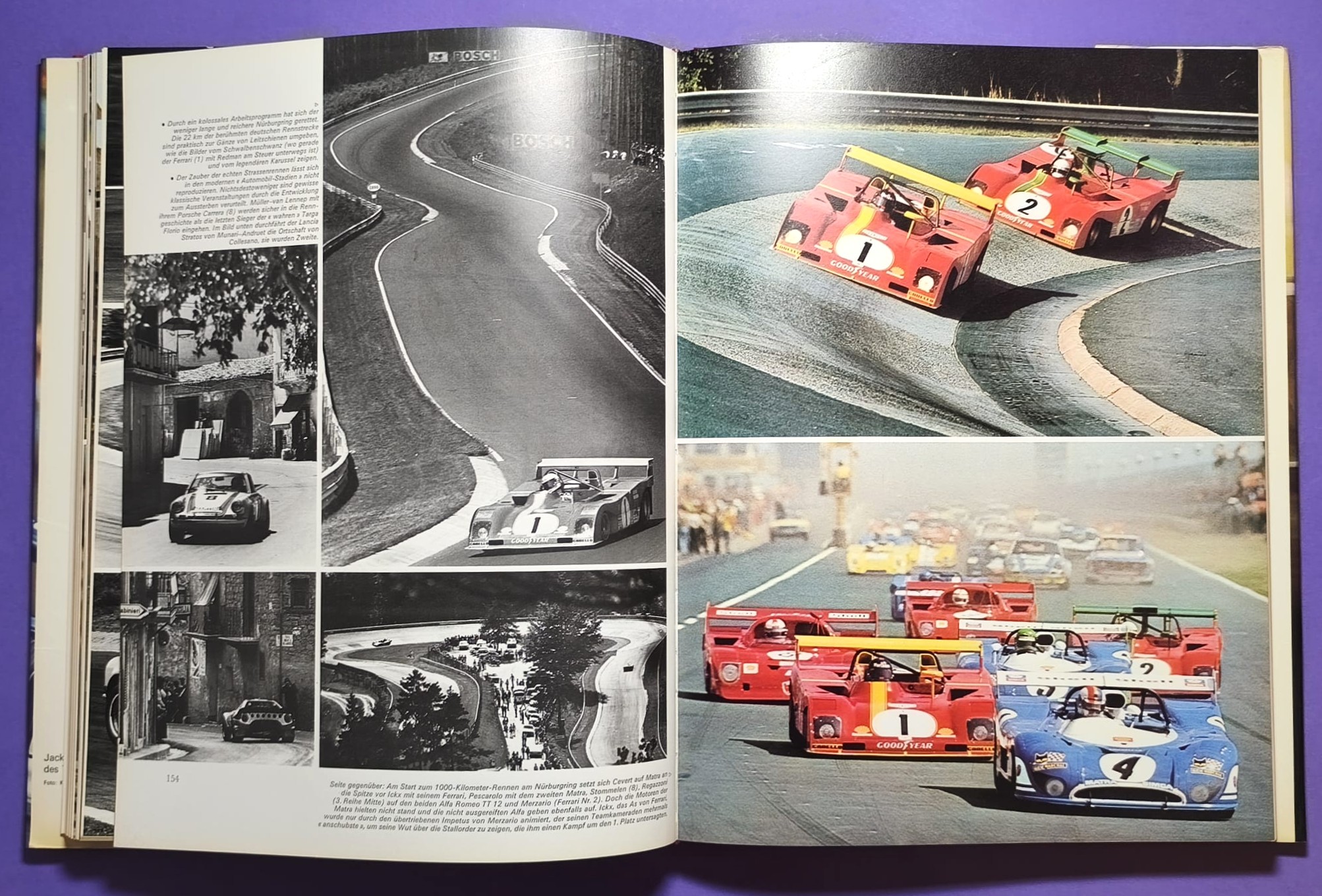 altes Buch, Auto Jahr 1973-1974, Nr. 21, Ford Capri, Fiat 124 Spider & X19, Renault Alpine 110, Matra, Porsche, .. Formel 1, 2, LeMans, Rallye, USA.. Cevert, Stewart, Peterson, Lauda.. Lotus,..
