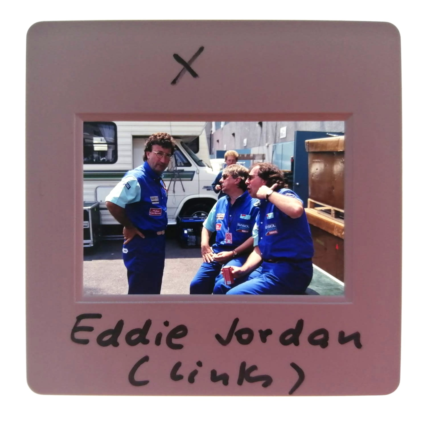 altes Presse Foto DIA, Eddie Jordan, Formel 1 Grand Prix San Marino Imola 1994, 5x5cm